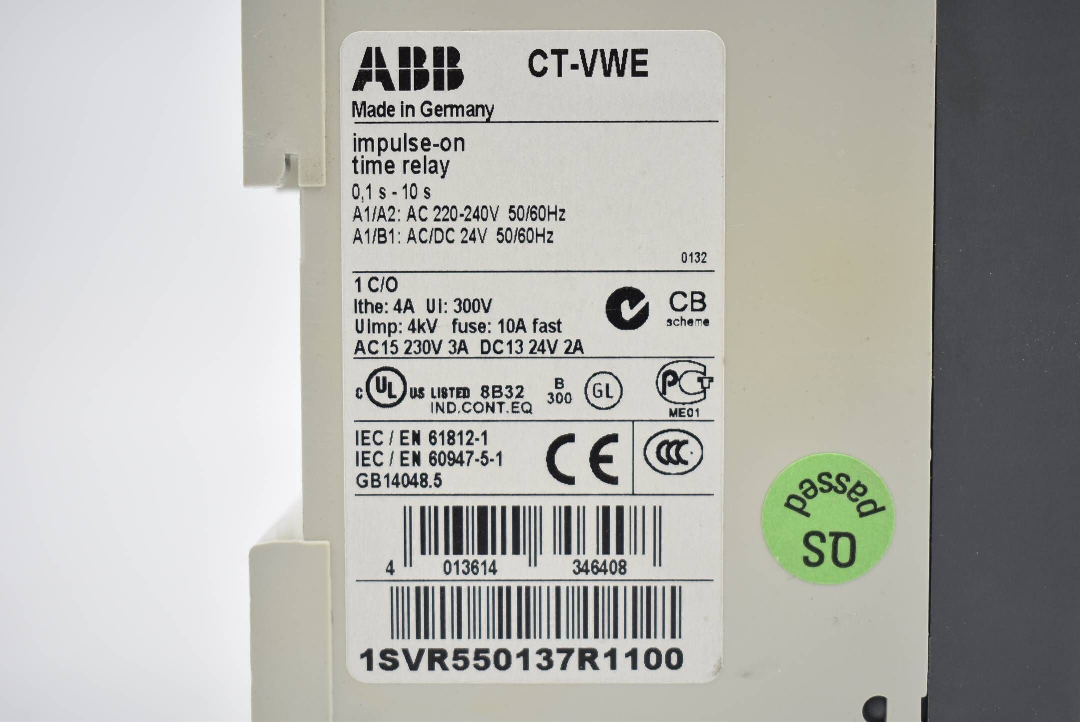 ABB Zeitrelais CT-VWE ( 0,1-10s )