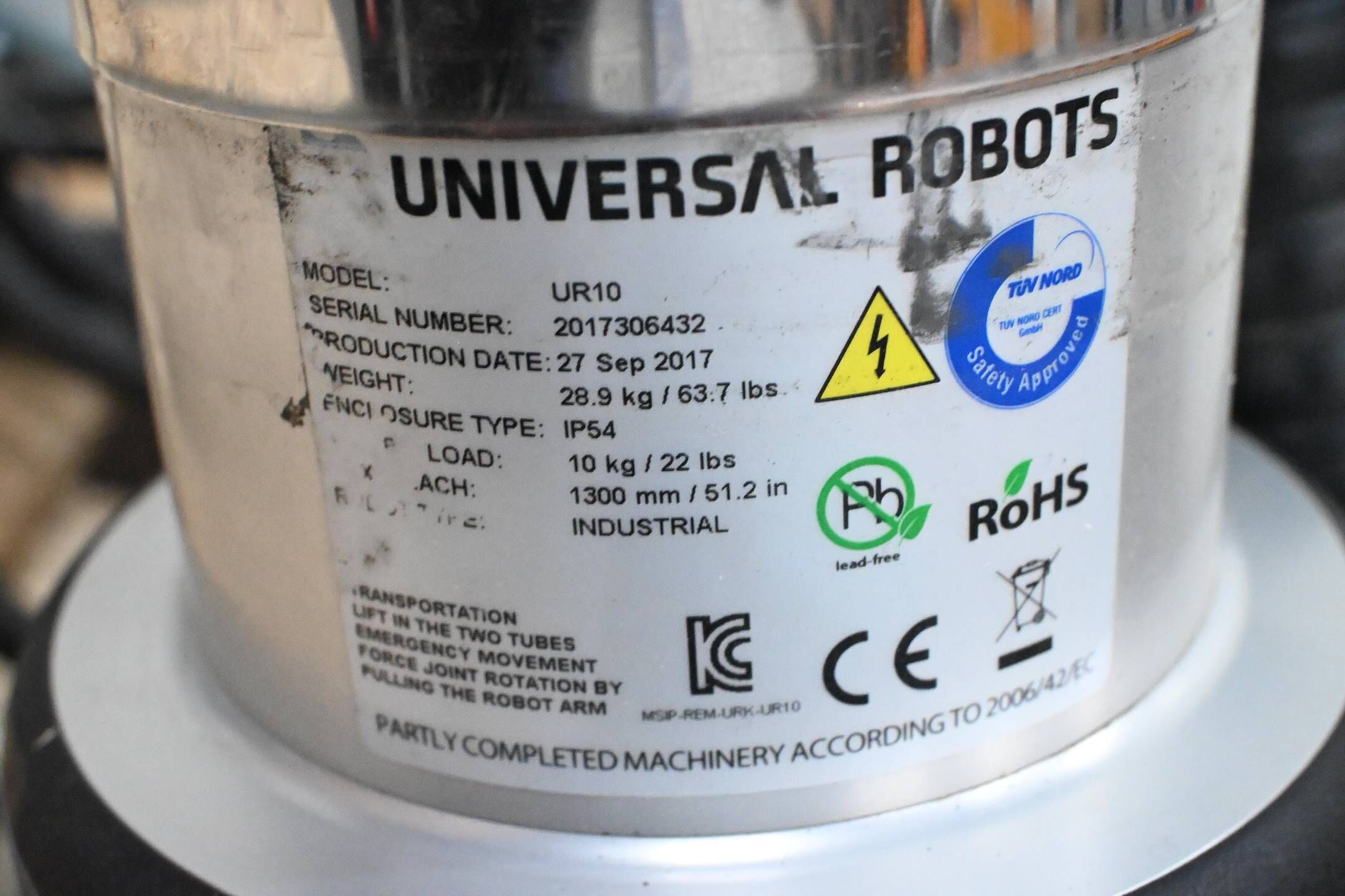 Universal Robots Industrieroboter UR10 inkl. Steuerung UR10 ( CB31UR10 ) Panel