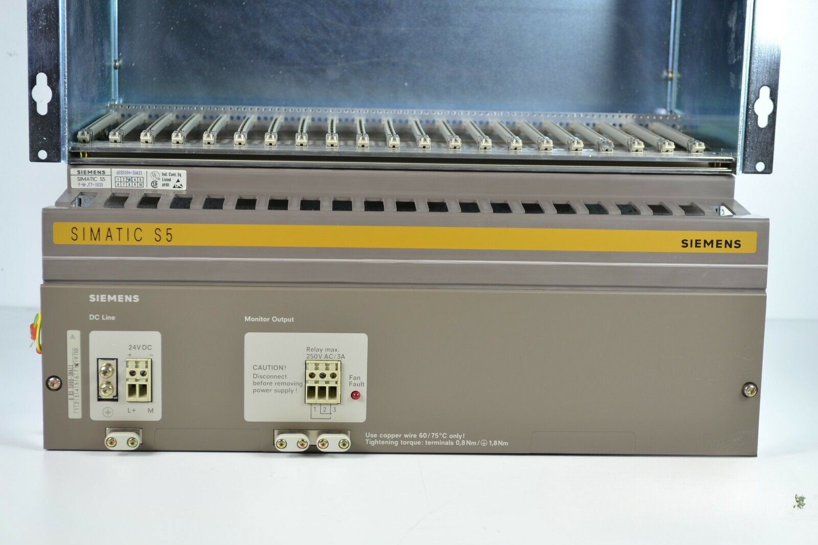 Siemens simatic S5 Rack & Power Supply 6ES5988-3NA11 & 6ES5184-3UA21