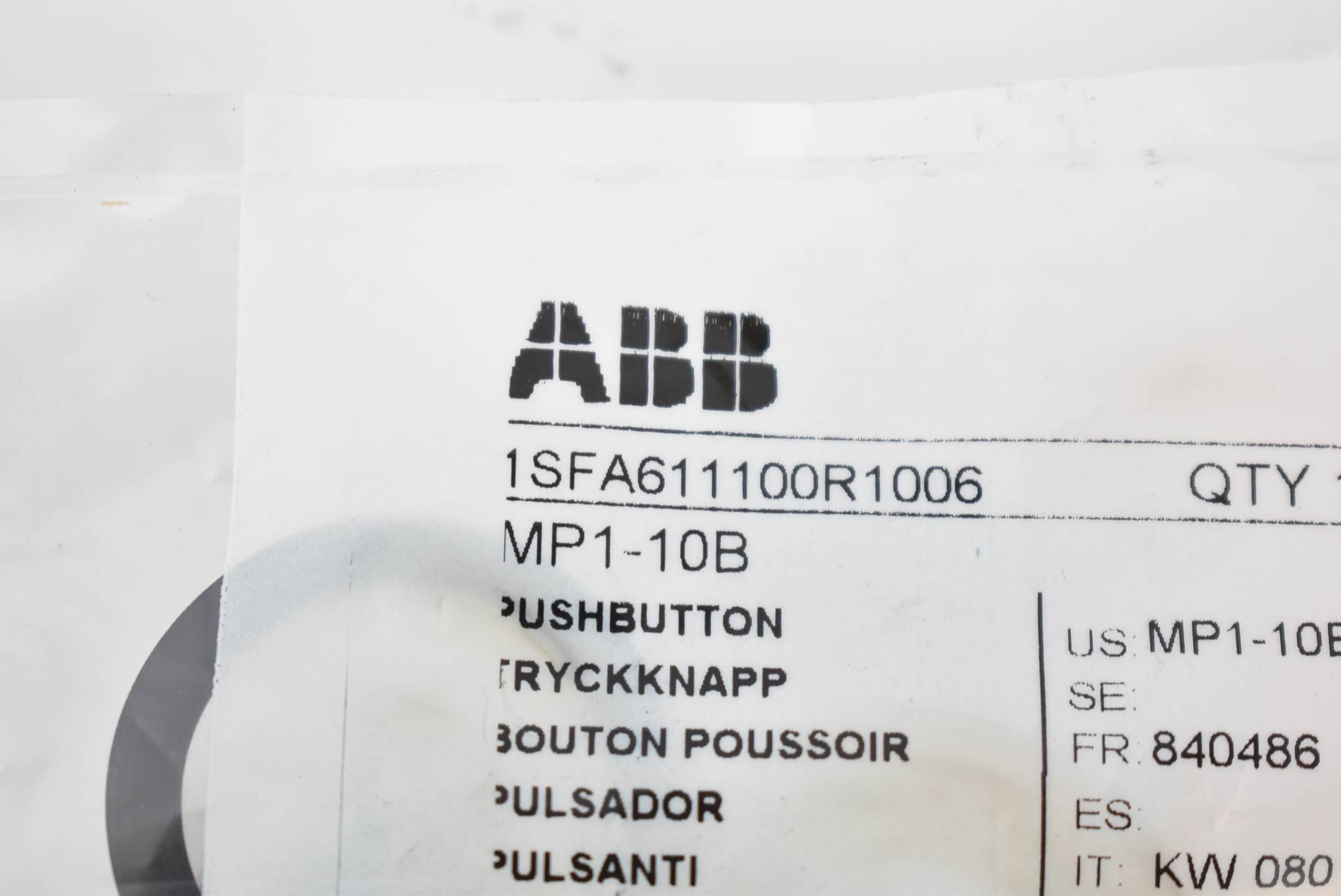 ABB Drucktaster MP1-10B 1SFA611100R1006