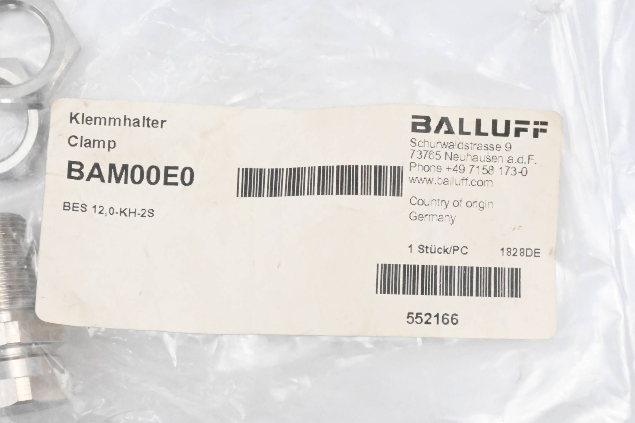Balluff Klemmhalter mit Festanschlag BES 12,0-KH-2S ( BAM00E0 )
