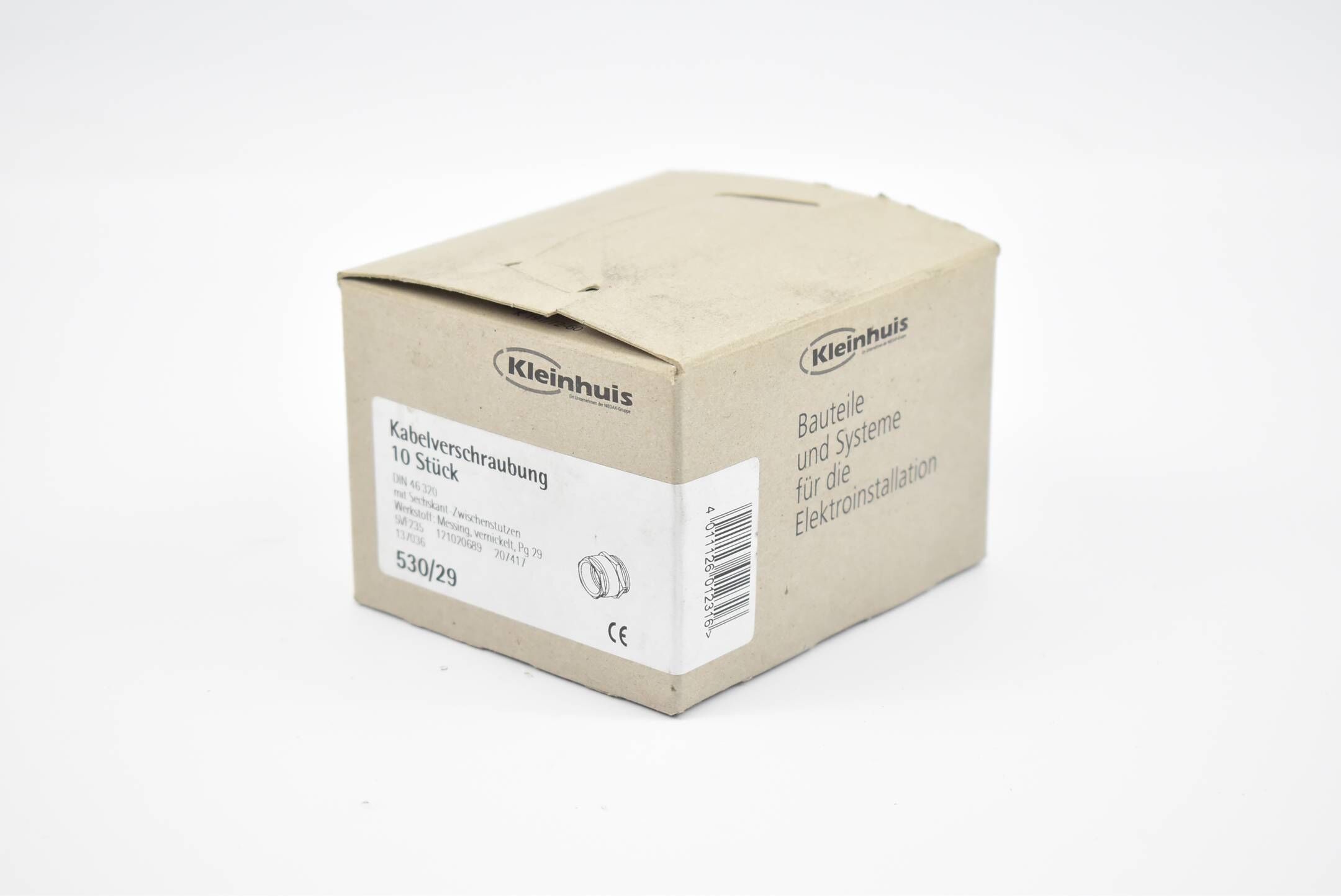 Kleinhuis Kabelverschraubung m. Sechskant-Zwischenstutzen 530/29 ( VE 10 Stück )