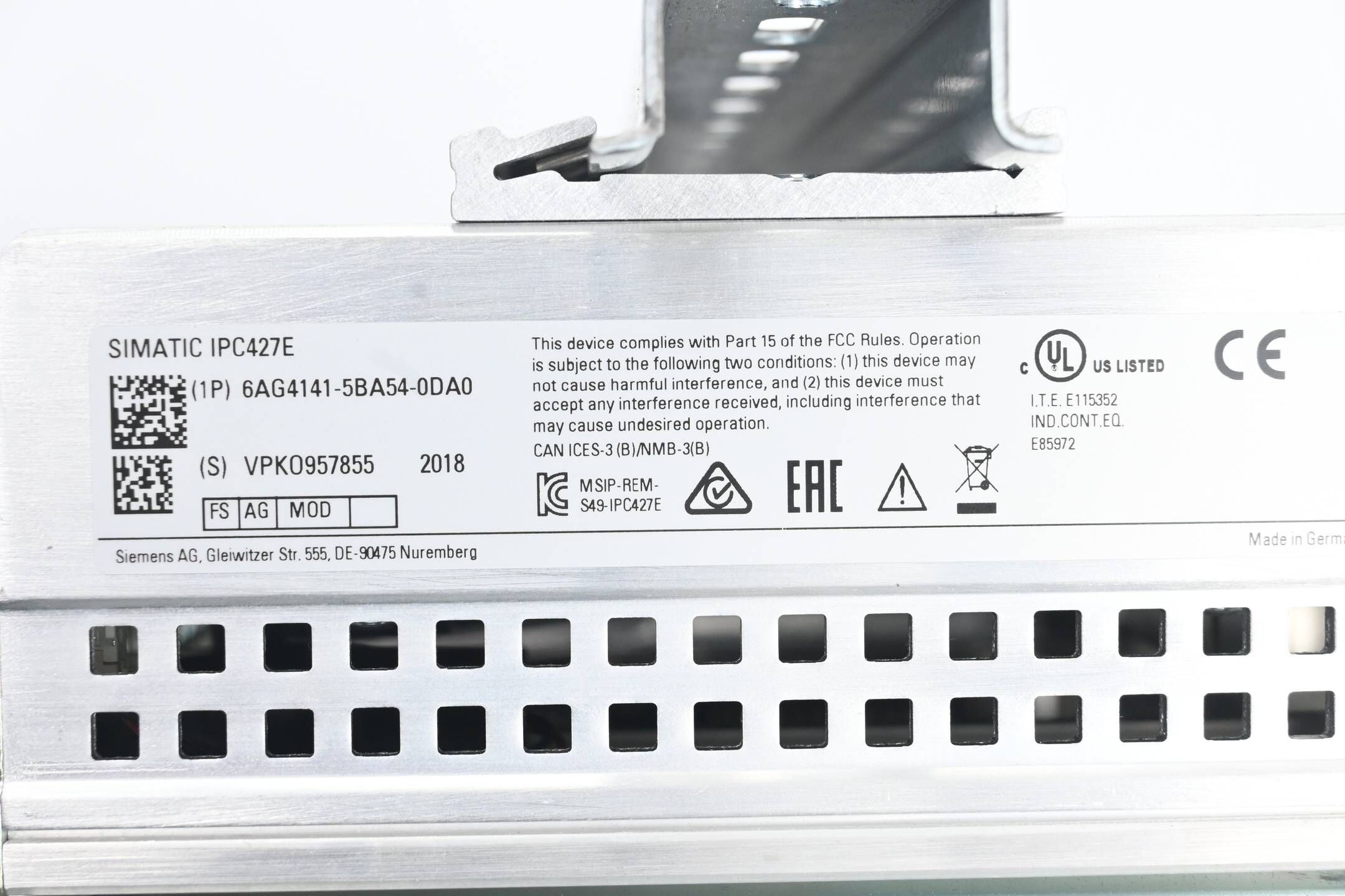 Siemens Simatic IPC427E Microbox PC 6AG4141-5BA54-0DA0 ( 6AG4 141-5BA54-0DA0 )