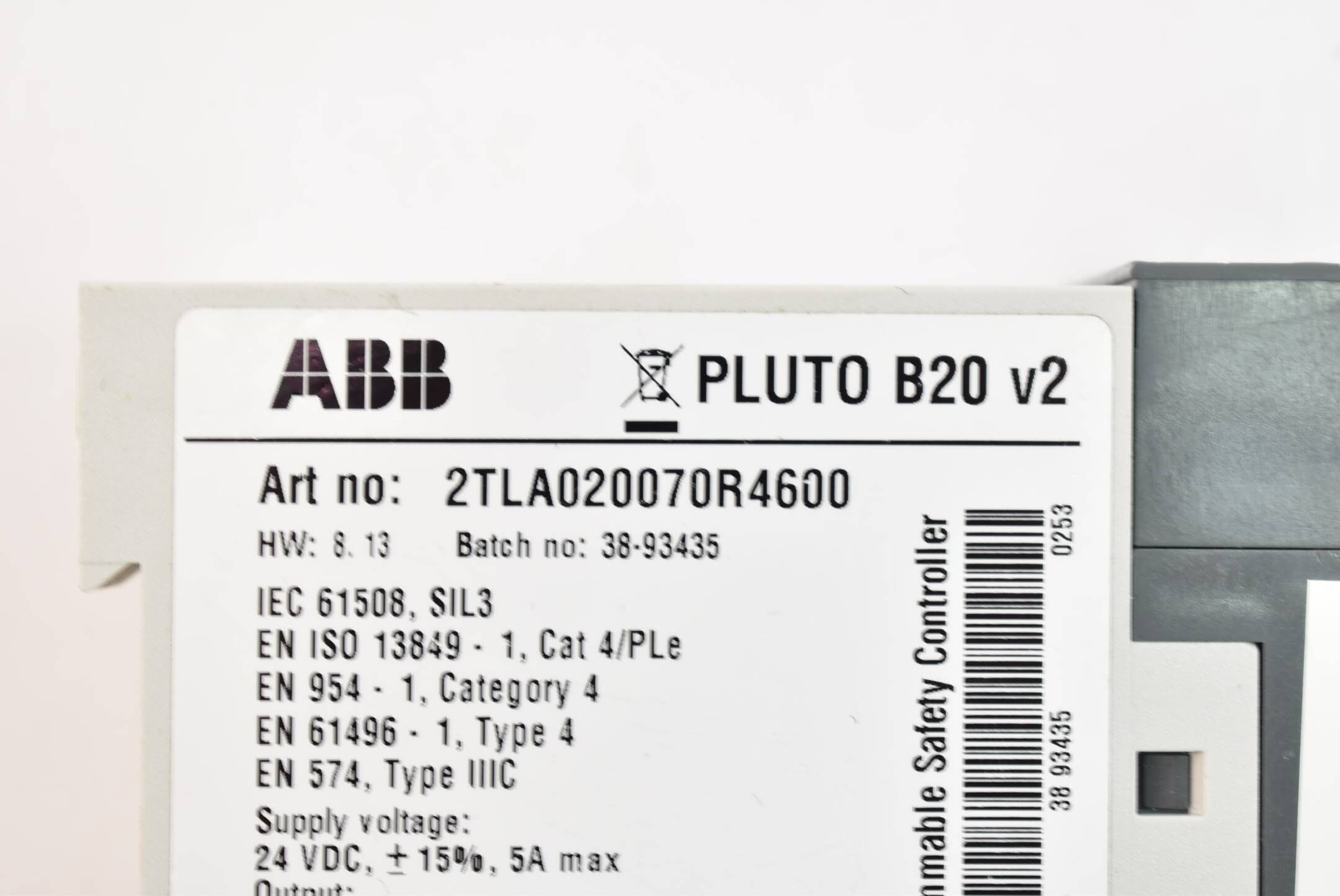 ABB programmierbare Sicherheitssteuerung PLUTO B20 v2 ( 2TLA020070R4600 )