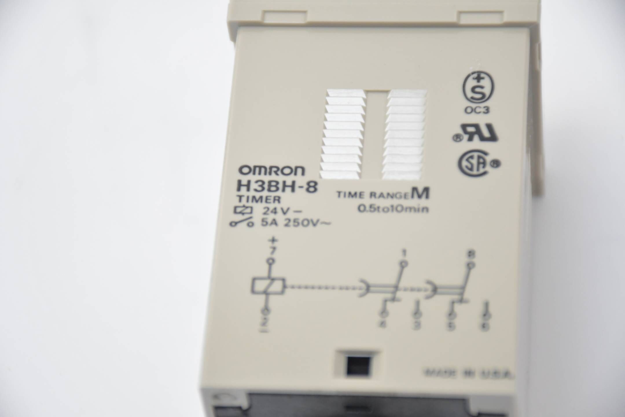 Omron Timer 0.5/1/5/10m 24 VDC ( H3BH-8 )( H3BH-8 DIN )