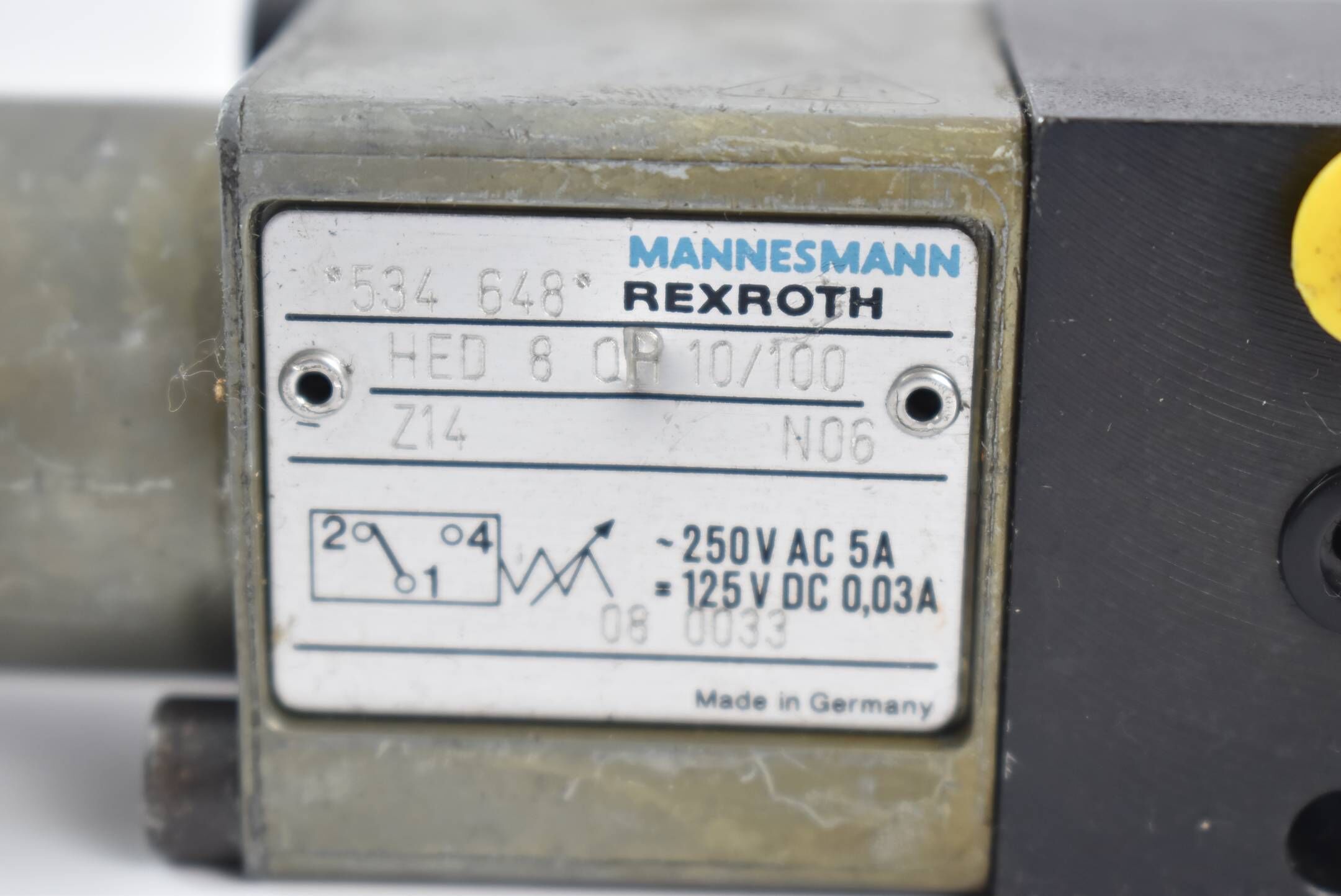 Mannesmann Rexroth Druckschalter HED 8 OH 10/100 Z14