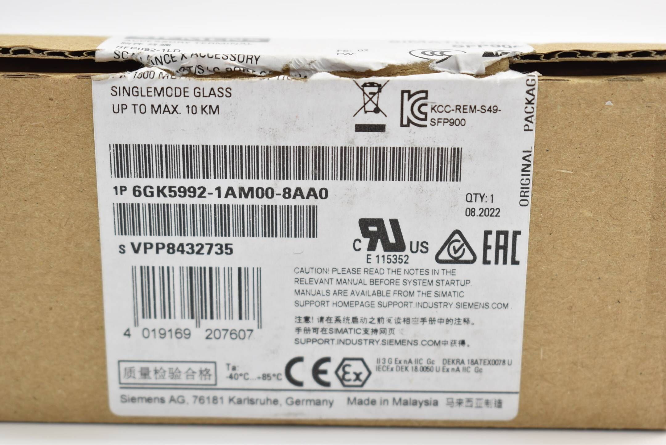 Siemens simatic NET SFP900 6GK5992-1AM00-8AA0 ( 6GK5 992-1AM00-8AA0 ) E.2