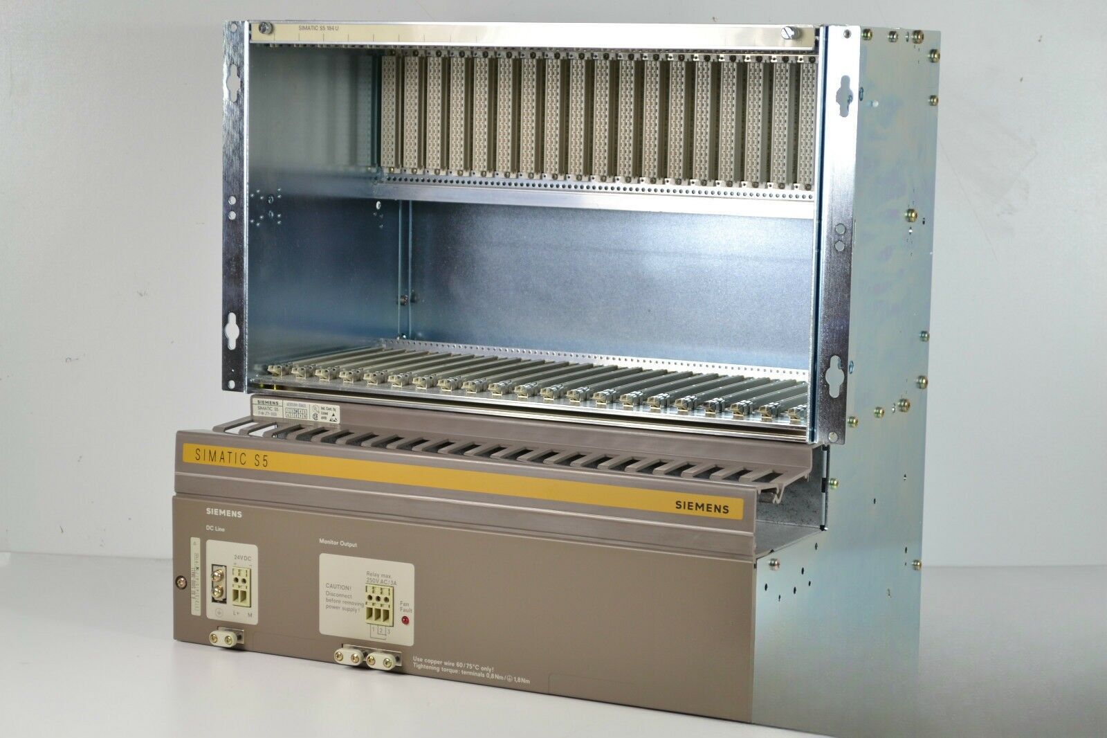 Siemens simatic S5 Rack & Power Supply 6ES5988-3NA11 & 6ES5184-3UA21