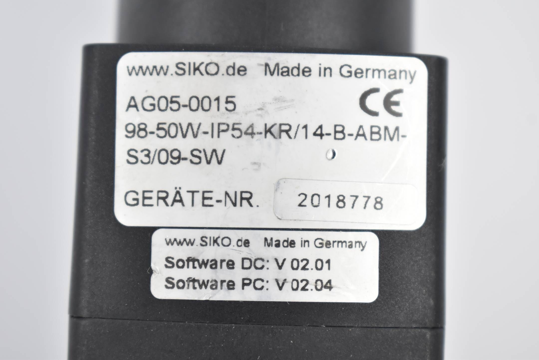 Siko Global Positionierantrieb AG05-001598-50W-IP54-KR/14-B-ABM-S3/09-SW