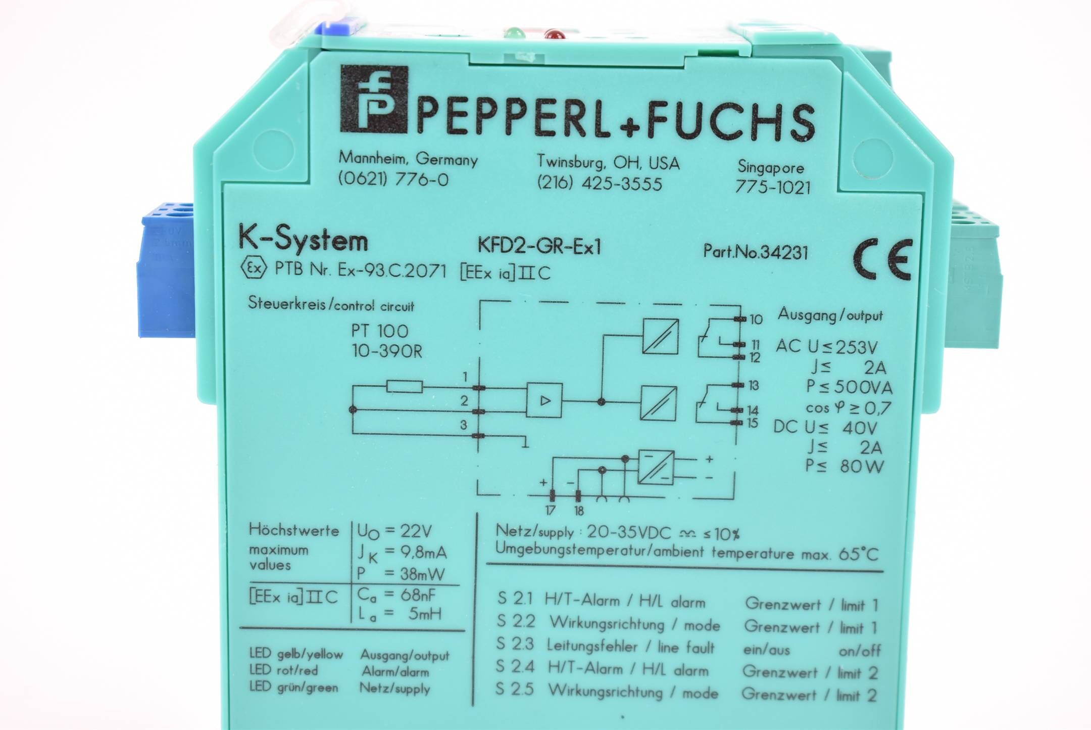 Pepperl & Fuchs KFD2-GR-EX1 Grenzwertschalter 253V 2A ( 34231 )