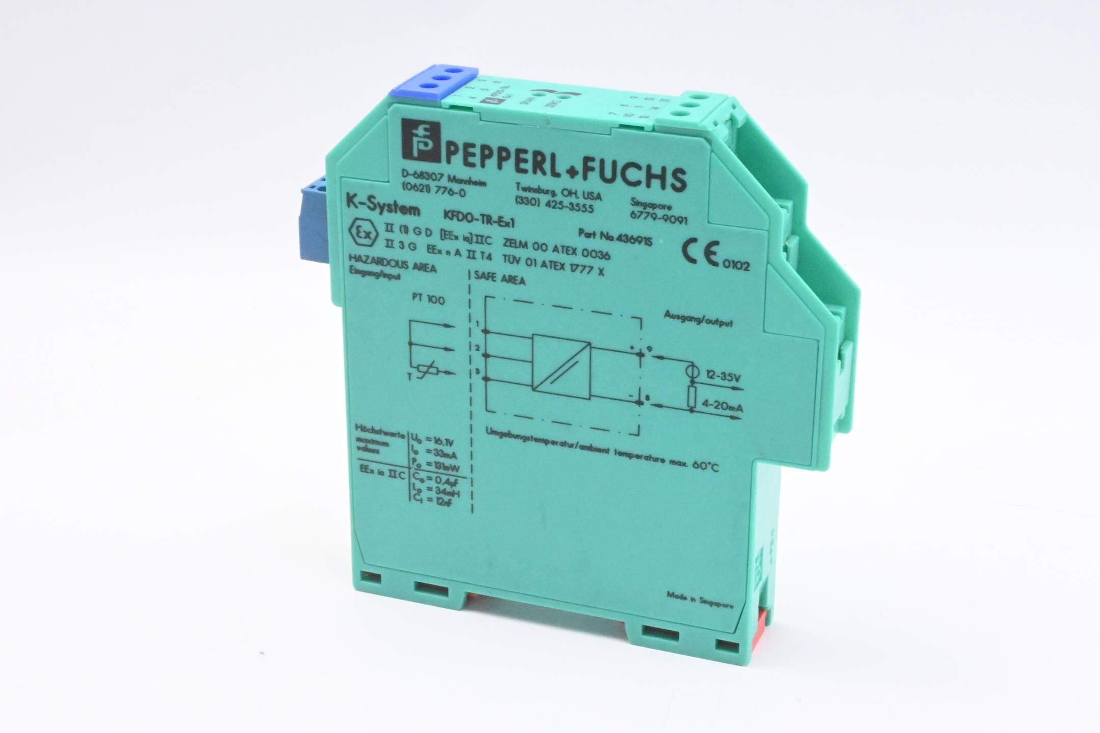 Pepperl+Fuchs Sicherheitsbarriere KFD0-TR-Ex1 ( 43691S )