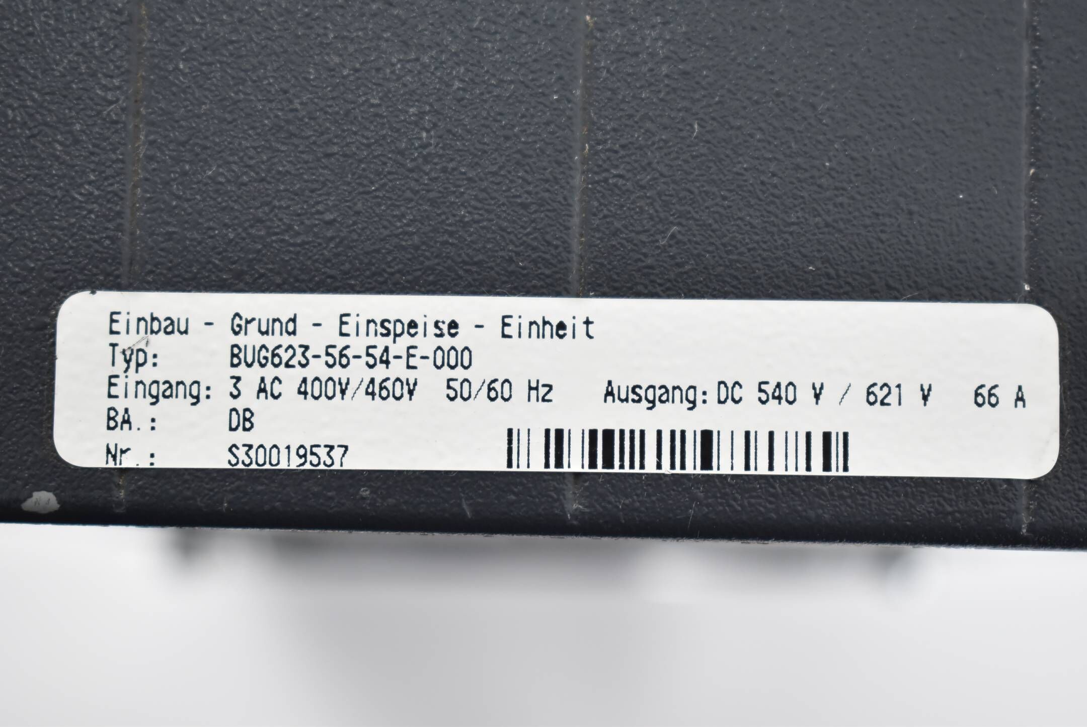 Baumüller Einspeise-Einheit BUG623-56-54-E-000 ( 400-460VAC 50-60Hz 540VDC 66A )