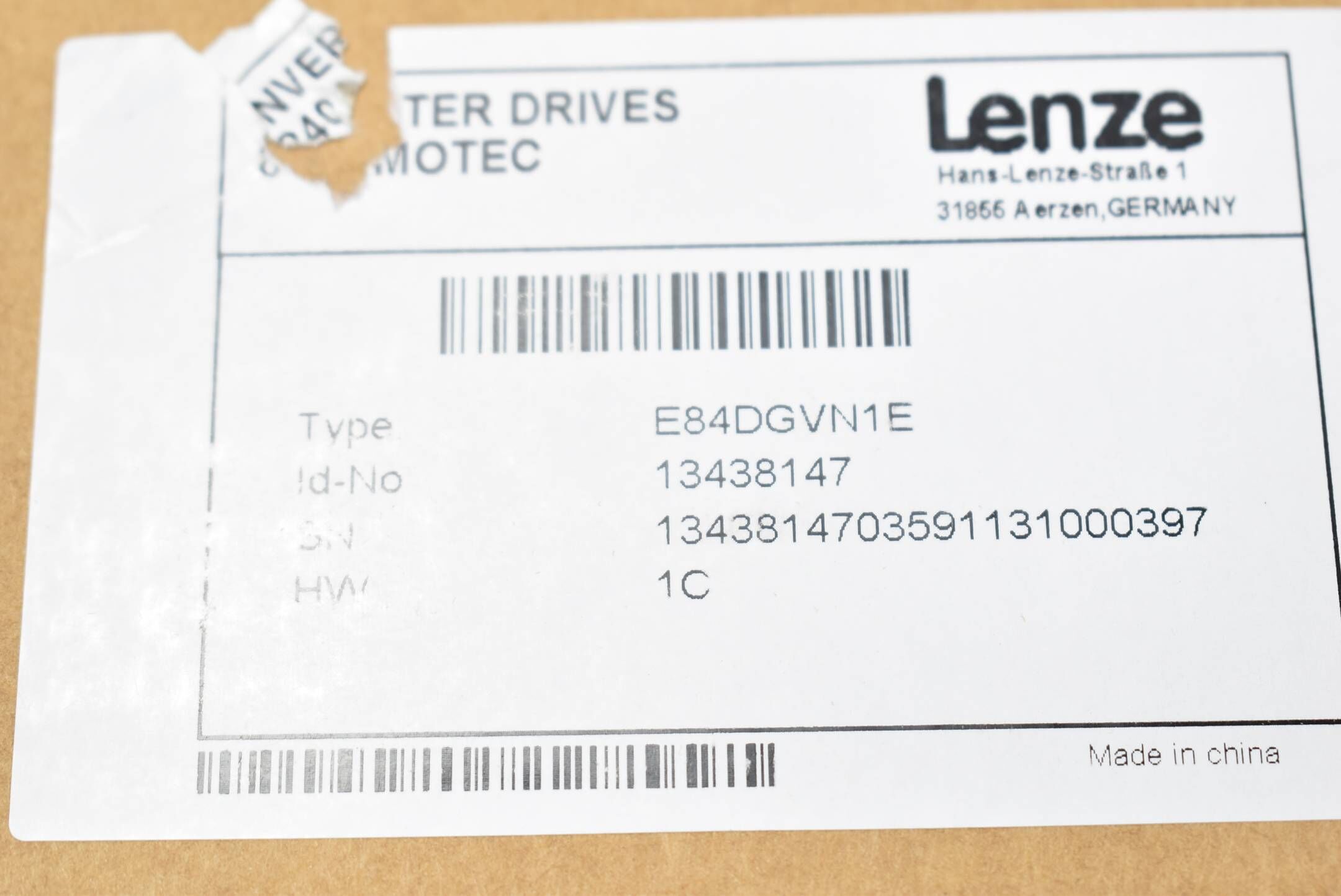 Lenze Verdrahtungseinheit für Inverter Drives 8400 motec E84DGVN1E ( 13438147 )