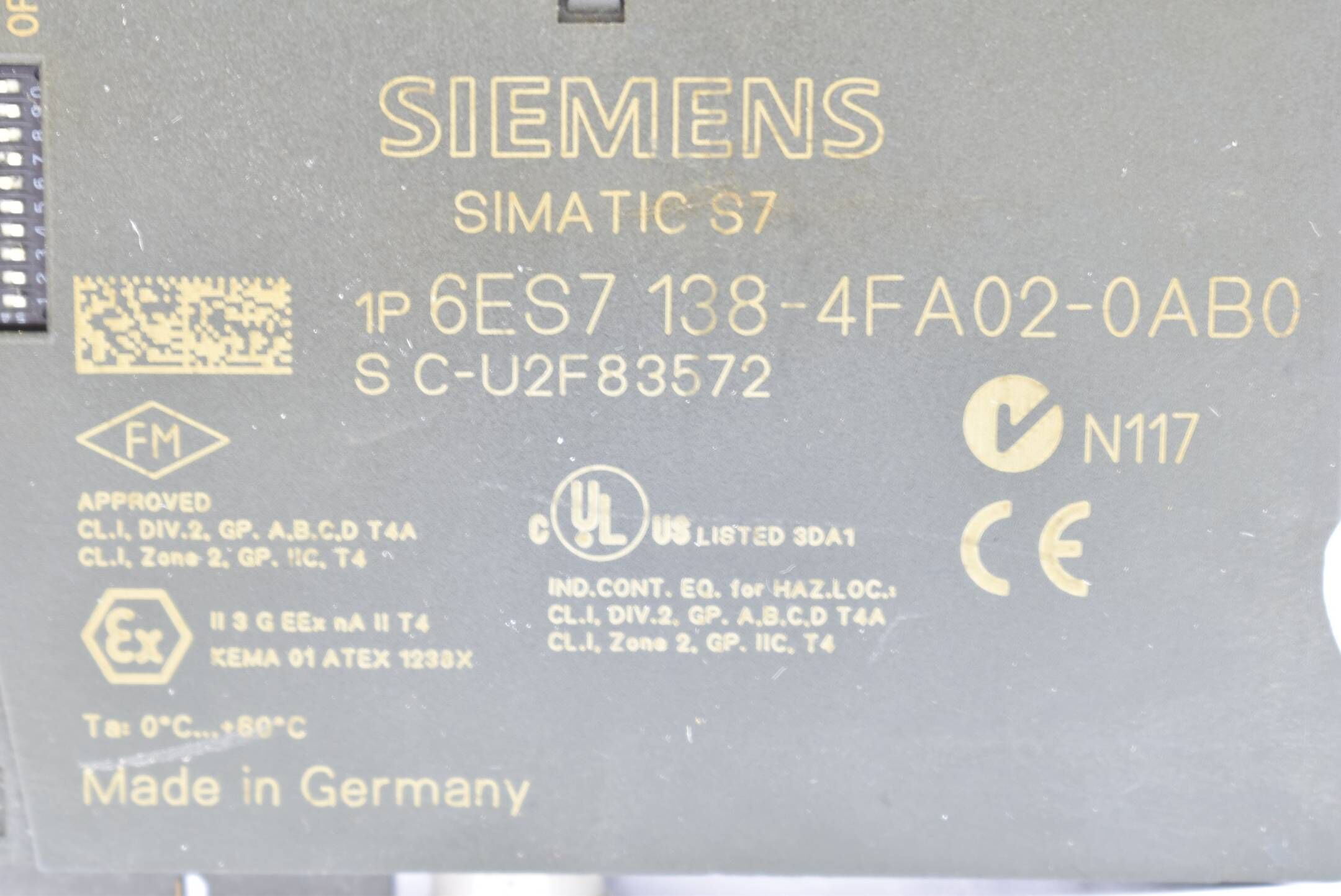 Siemens simatic S7 ET200S 24BDC 6ES7138-4FA02-0AB0 ( 6ES7 138-4FA02-0AB0 )