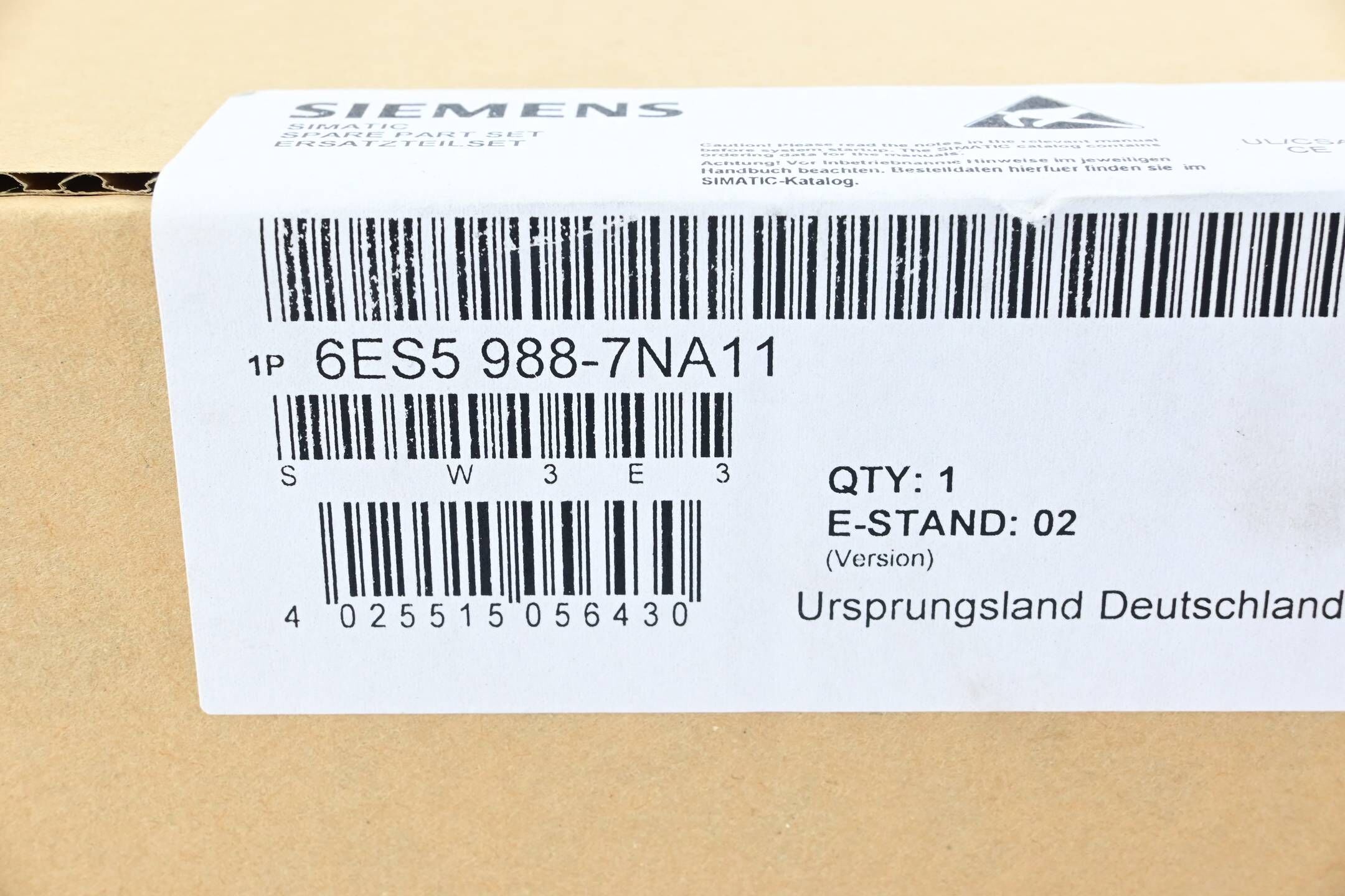 Siemens Simatic S5 Lüfterausst.paket mit 1 Lüfter + Zubehör 6ES5988-7NA11