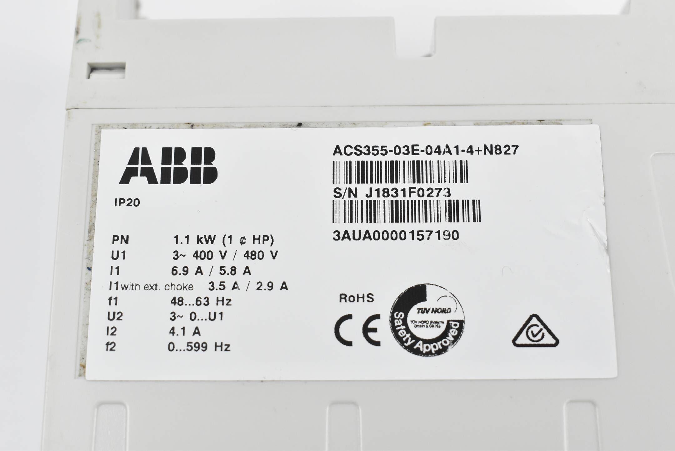 ABB Frequenzumrichter ACS355-03E-04A1-4+N827