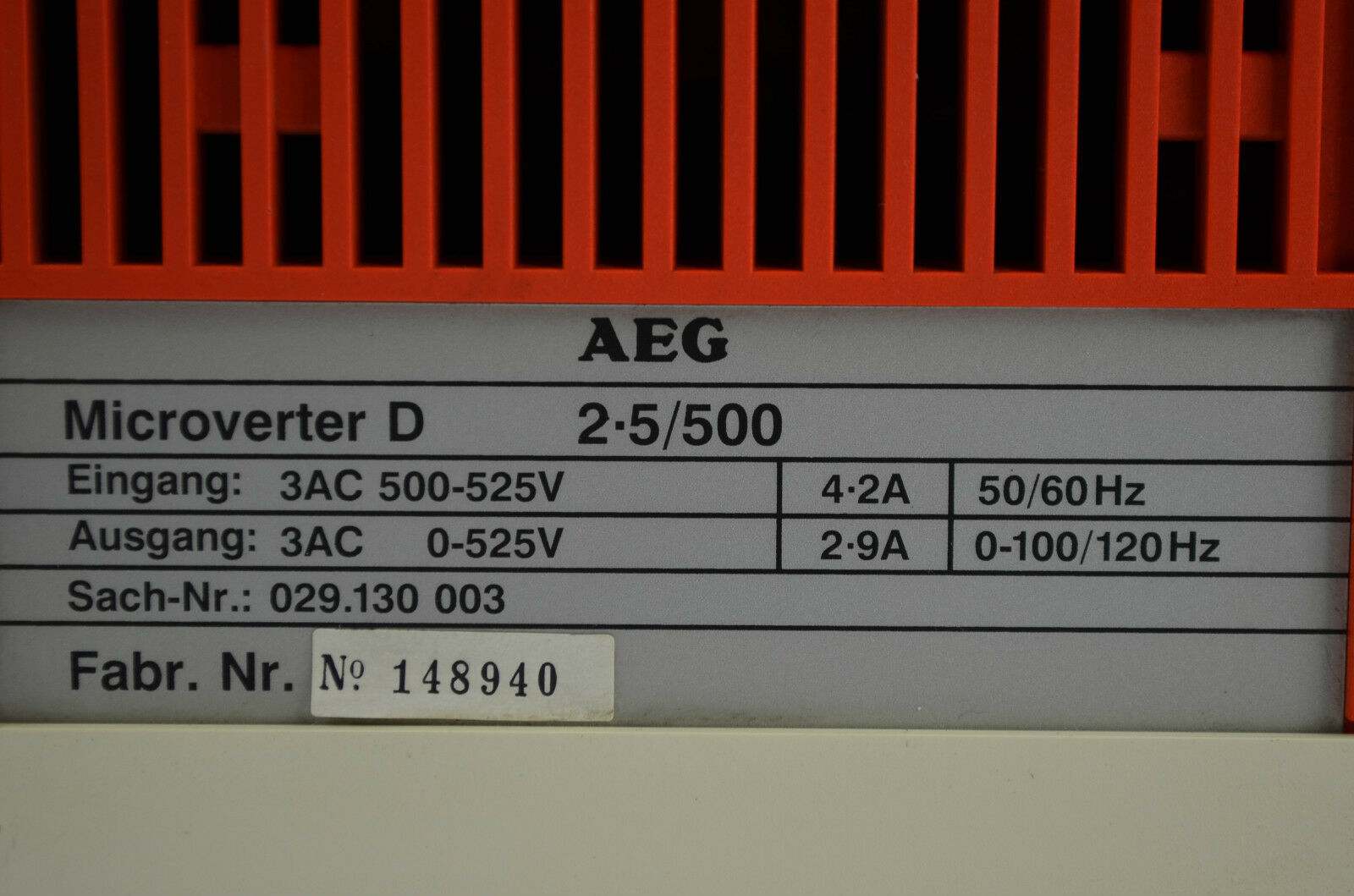 AEG Microverter D 2.5/500  029.130 003 ( 148940 )