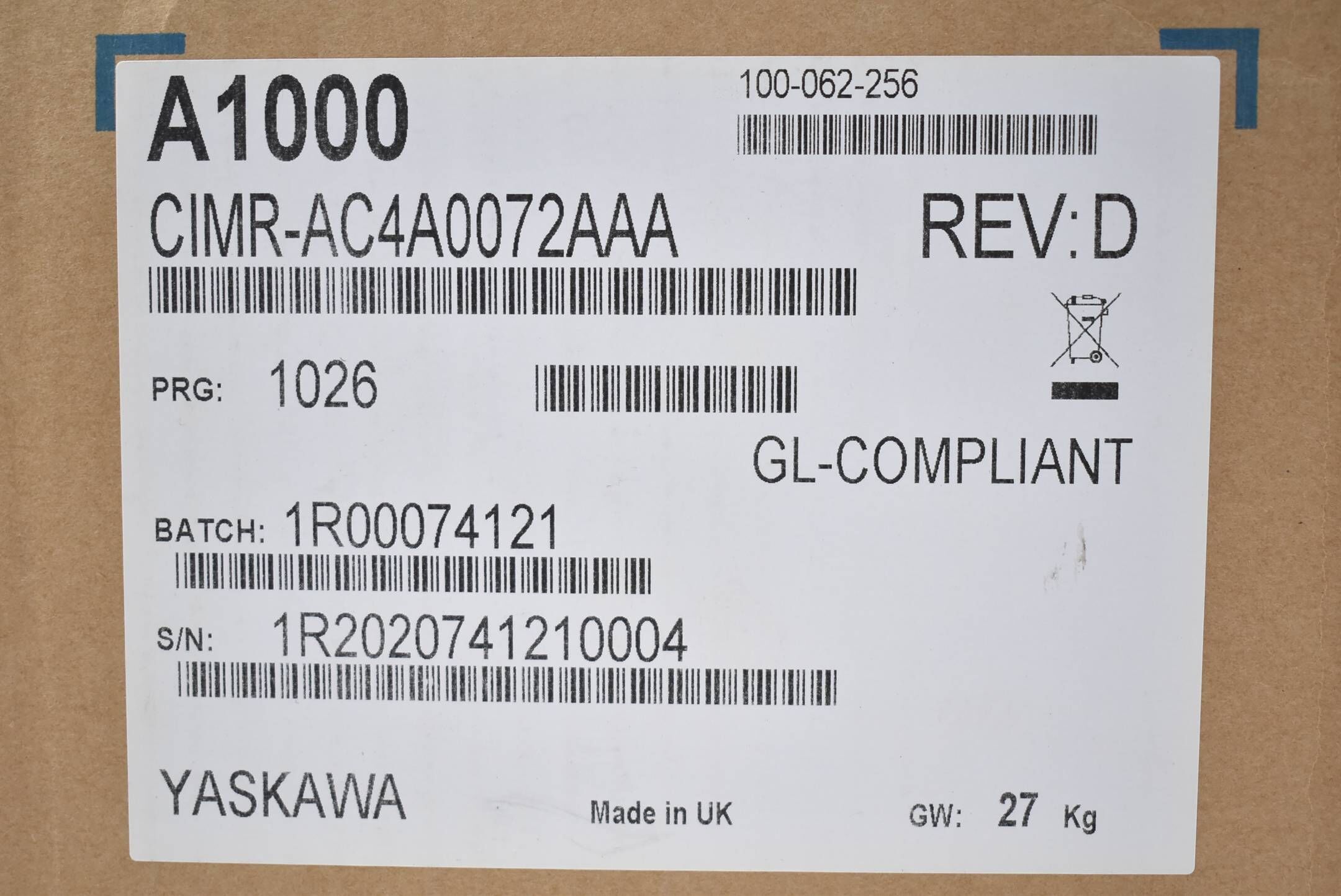 Yaskawa A1000 Frequenzumrichter CIMR-AC4A0072AAA ( Rev. D )