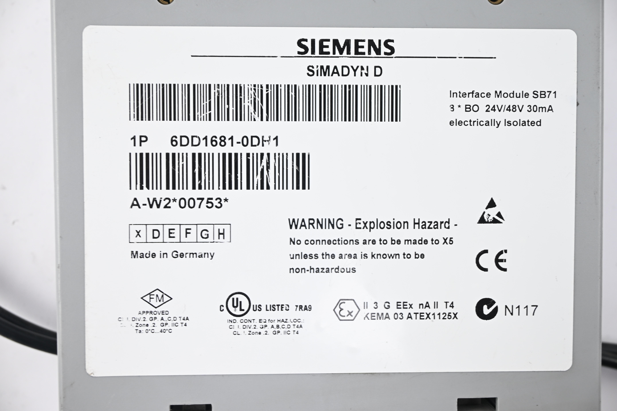 Siemens Simadyn Ausgangsmodul 6DD1681-0DH1 ( 6DD1 681-0DH1 )