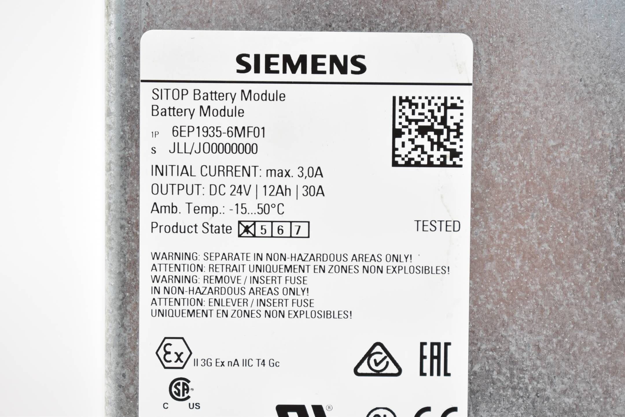 Siemens sitop Akku 24VDC 12Ah 30A 6EP1935-6MF01 ( 6EP1 935-6MF01 ) E3
