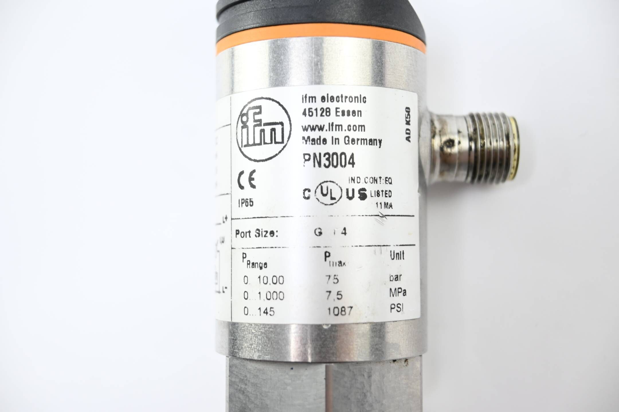 Ifm Electronic Drucksensor mit Display PN3004 ( PN-010-RBR14-MFPKG/US/ /V )
