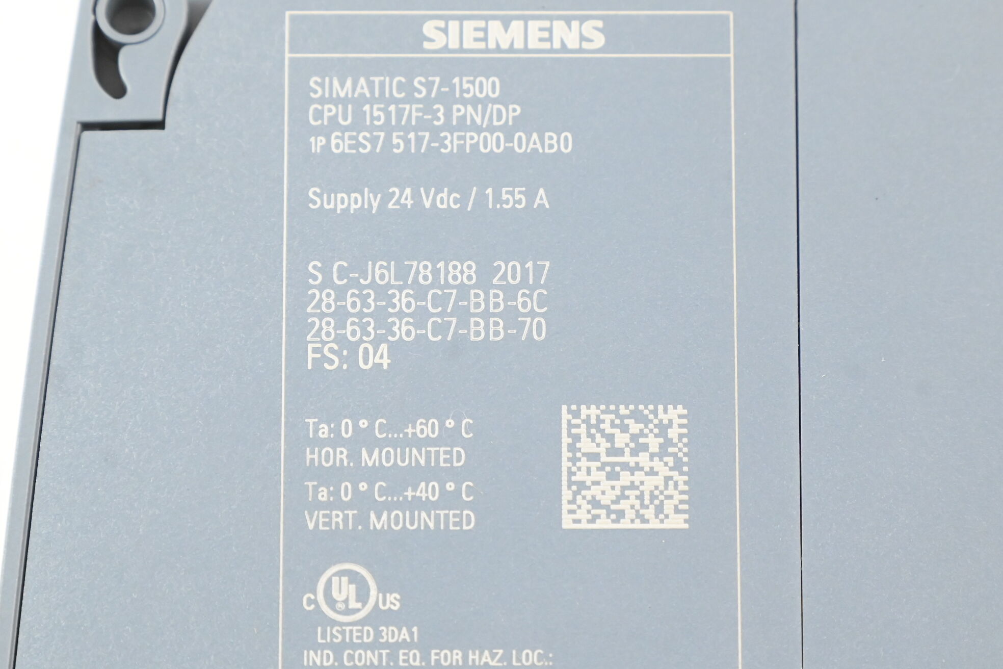 Siemens Simatic S7-1500 CPU 1517F-3 6ES7517-3FP00-0AB0 ( 6ES7517-3FP00-0AB0 ) E4