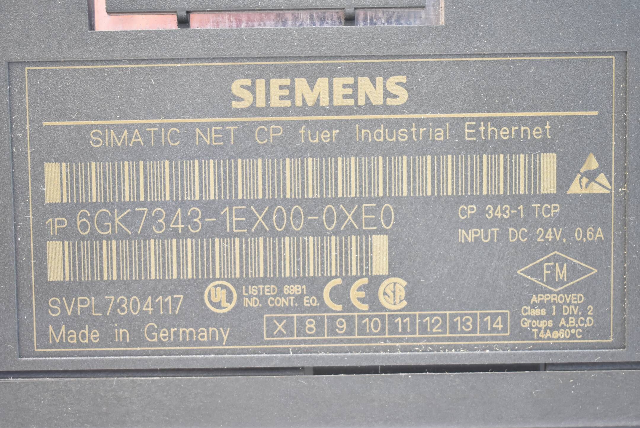 Siemens simatic NET CP 6GK7 343-1EX00-0XE0 ( 6GK7343-1EX00-0XE0 ) E7