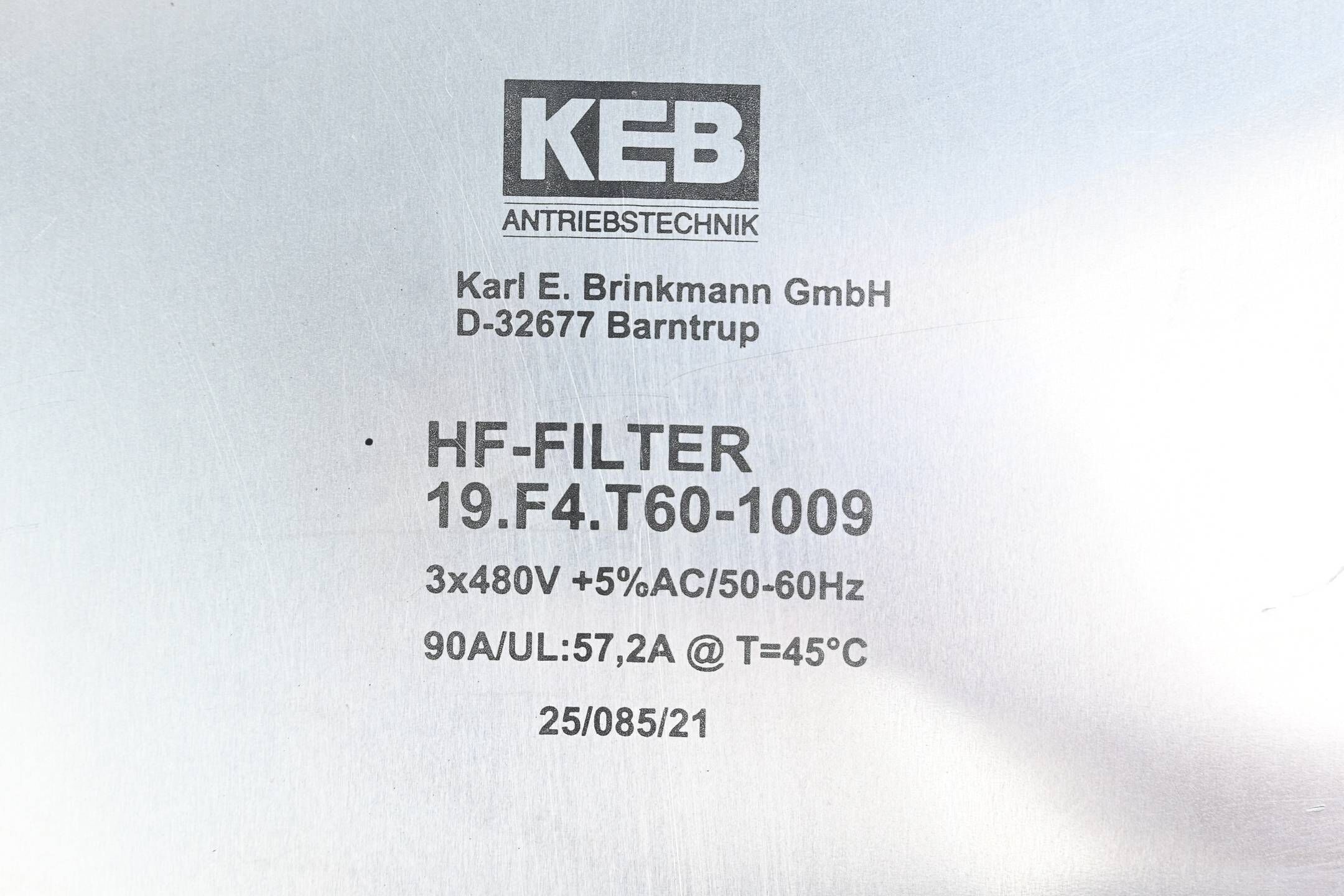 KEB HF-Filter 19.F4.T60-1009 ( 19F4T60-1009 )