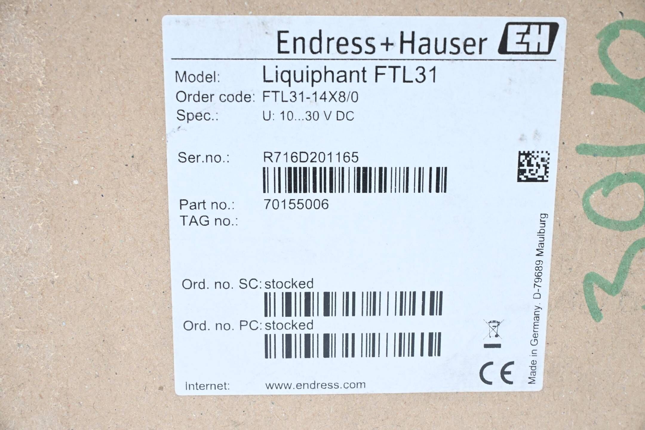 Endress + Hauser Grenzstandschalter Liquiphant FTL31 ( FTL31-14X8/0 )