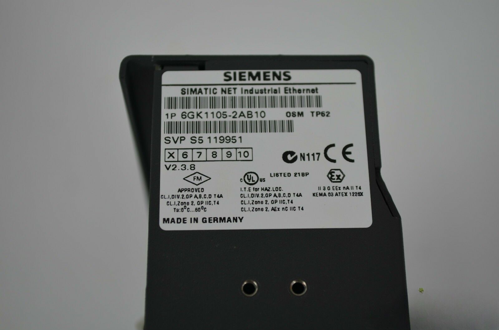 Siemens Net Industrial Ethernet  6GK1105-2AB10 ( 6GK1 105-2AB10 ) E5