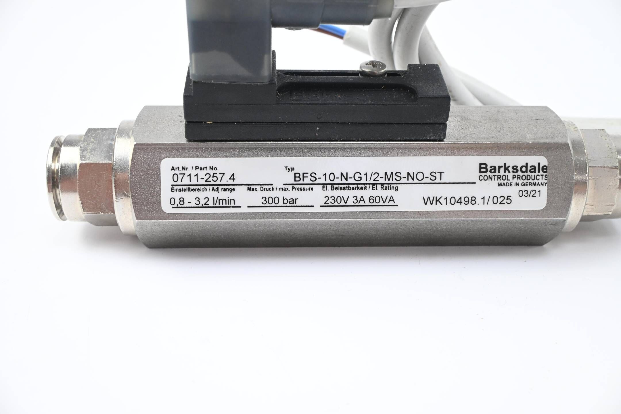 Barksdale Strömungswächter BFS-10-N-G1/2-MS-NO-ST ( 0711-257.4 )