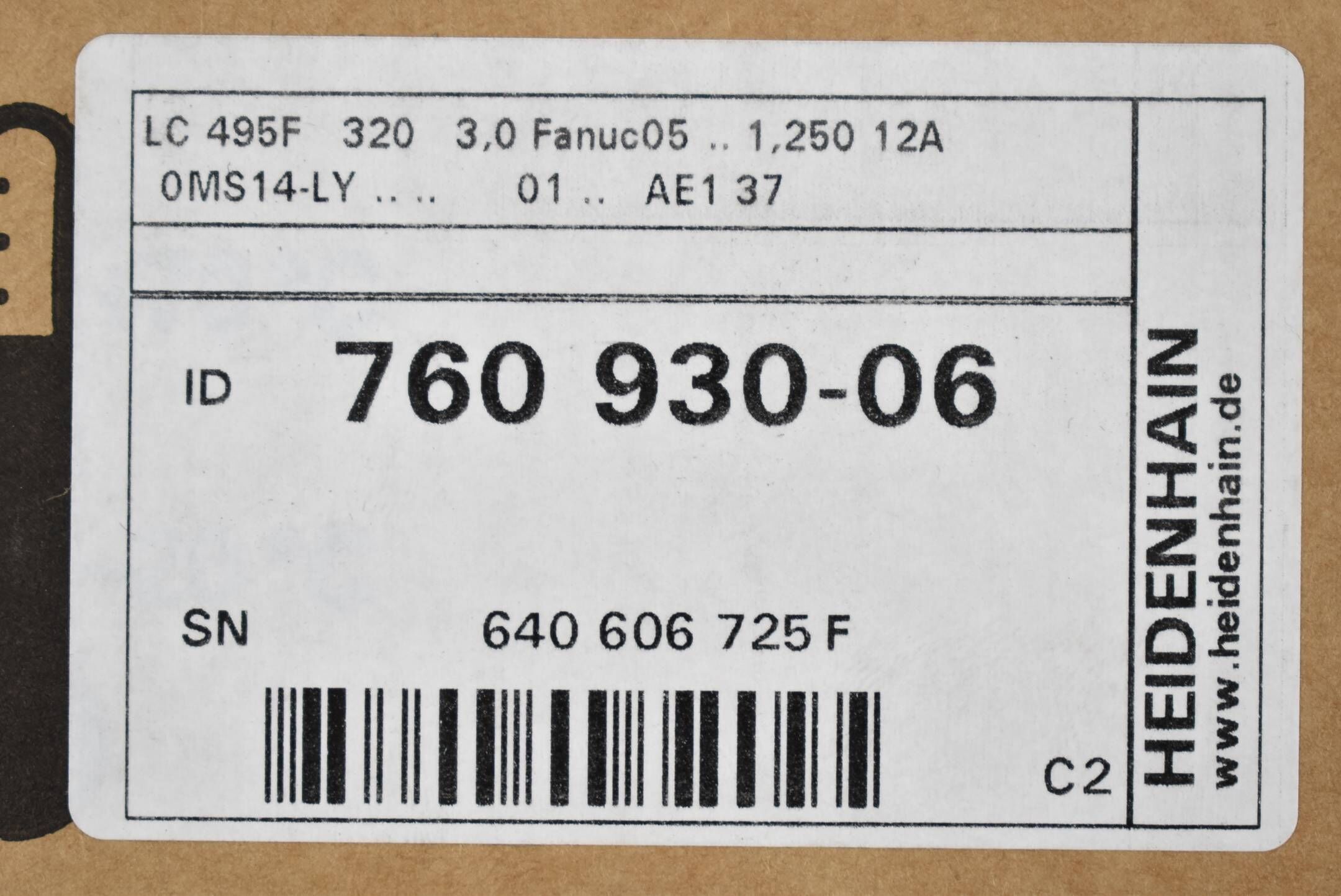 Heidenhain Absolutes gekapseltes Längenmessgerät LC 495F 320 ( 760 930-06 ) C2