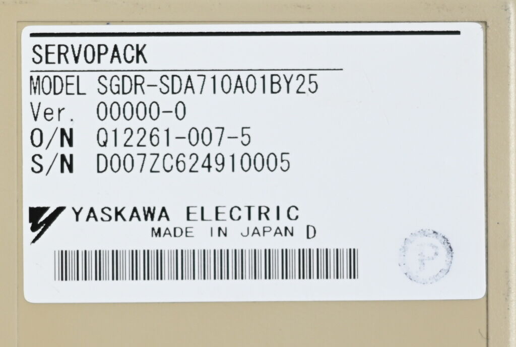 Yaskawa Servopack SGDR-SDA710A01BY25