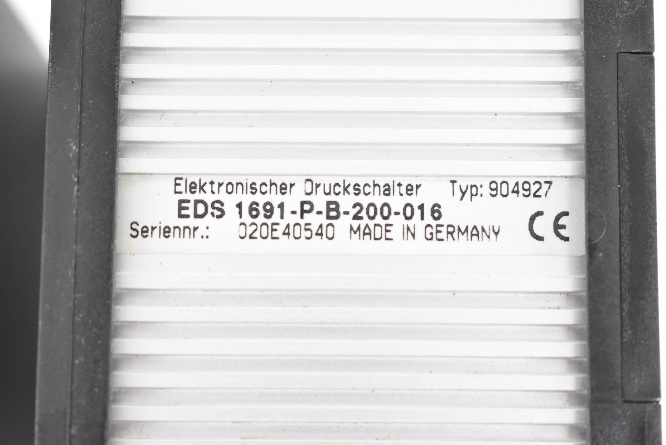 Hydac Elektronischer Druckschalter EDS 1691-P-B-200-016 ( 904927 )