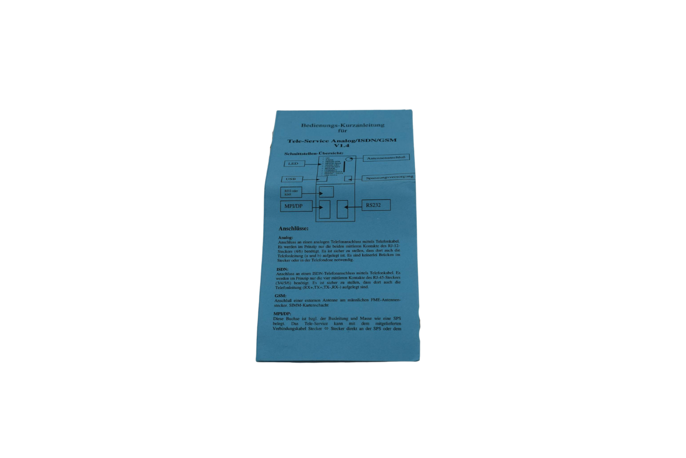 Teleservice Analog für Siemens S7-200/300/400