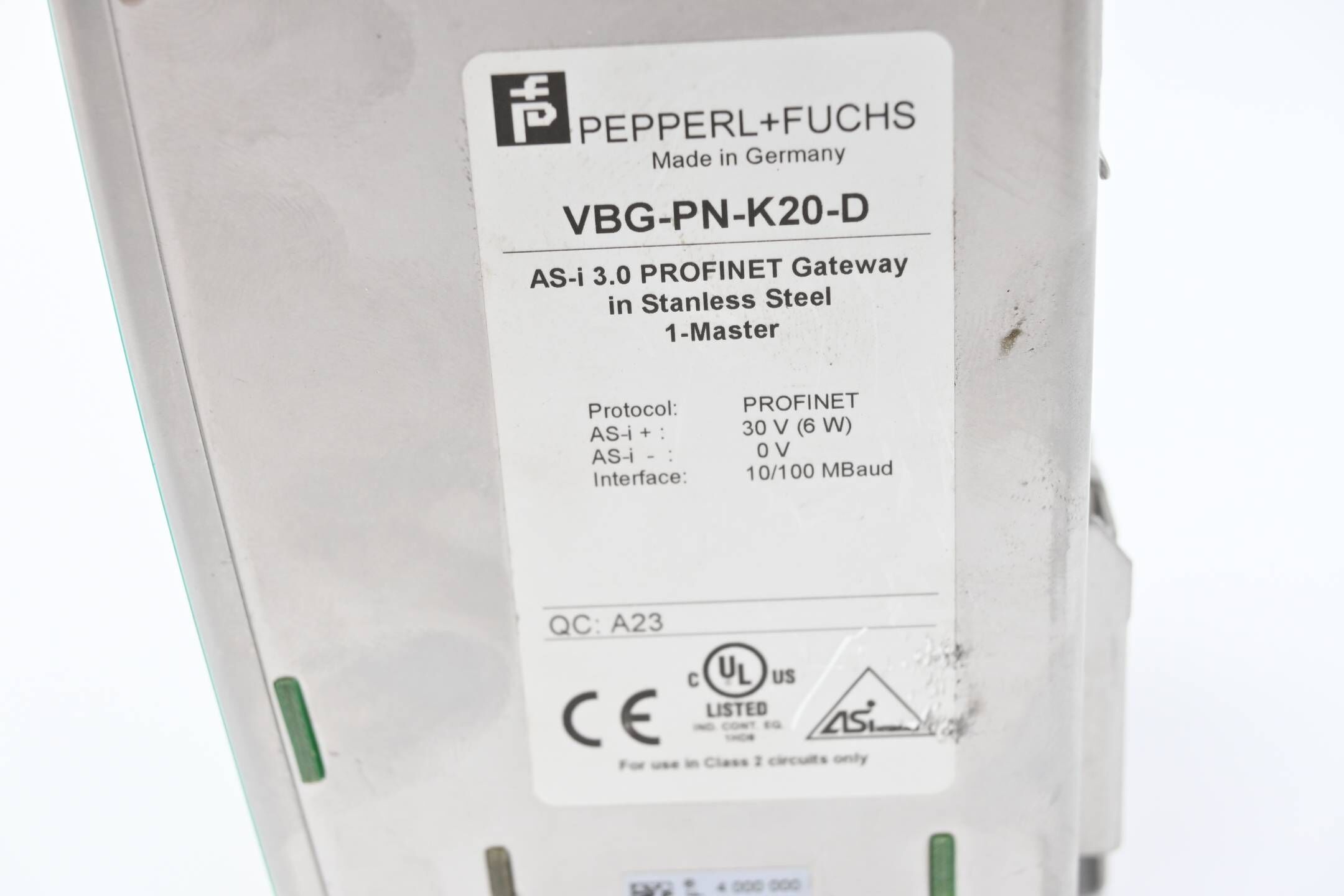 Pepperl+Fuchs AS-1 3.0 Profinet Gateway VBG-PN-K20-D