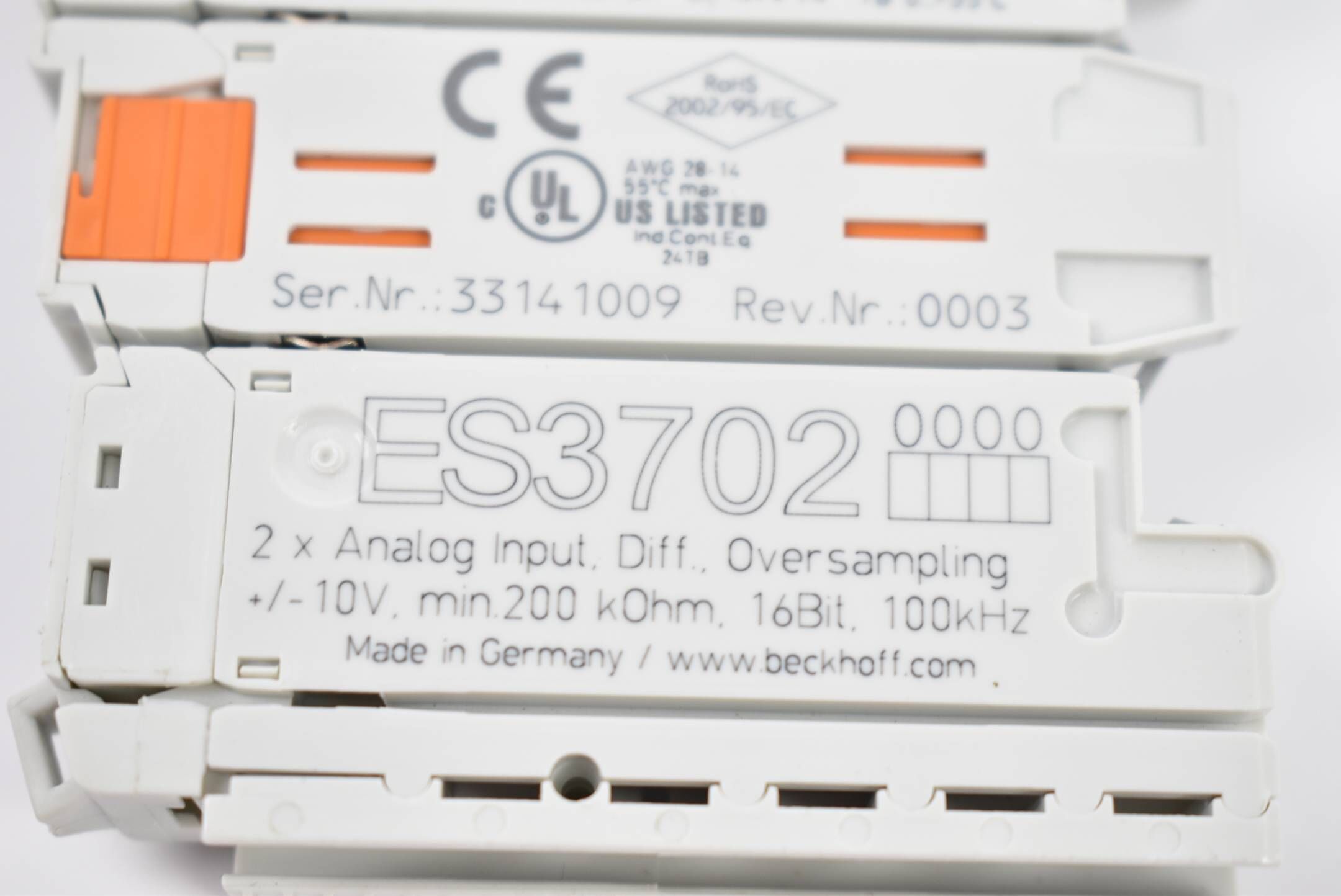 Beckhoff 2 Kanal Analog Eingang Oversampling ES3702