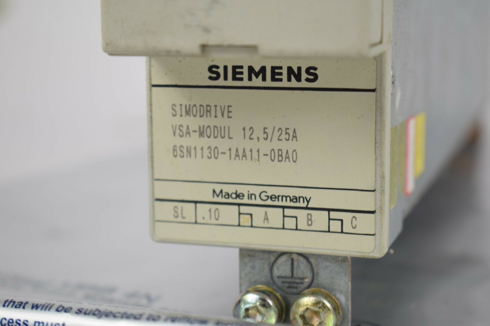 Siemens Simodrive VSA-Modul 12,5/25A 6SN1130-1AA11-0BA0 ( 6SN1 130-1AA11-0BA0 )