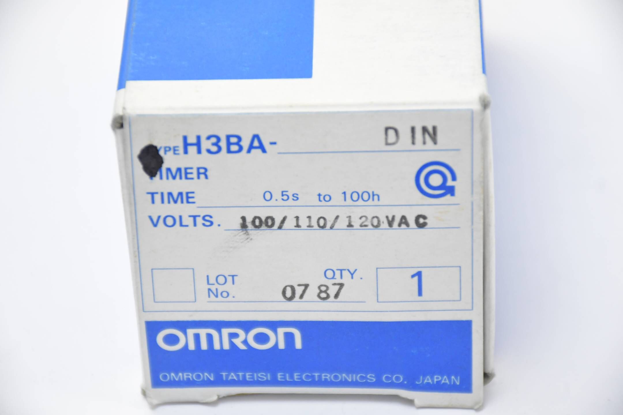Omron Timer 0.5 to 100h / 100/110/120VAC ( H3BA-DIN )