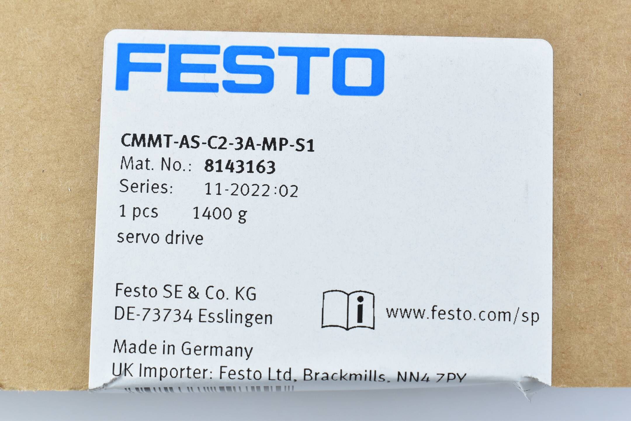 Festo Servoantriebsregler CMMT-AS-C2-3A-MP-S1 ( 8143163 )