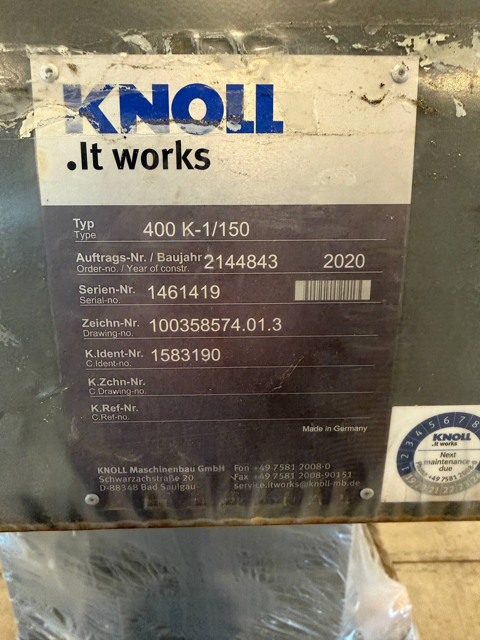 Knoll Späneförderer 400 K-1/150