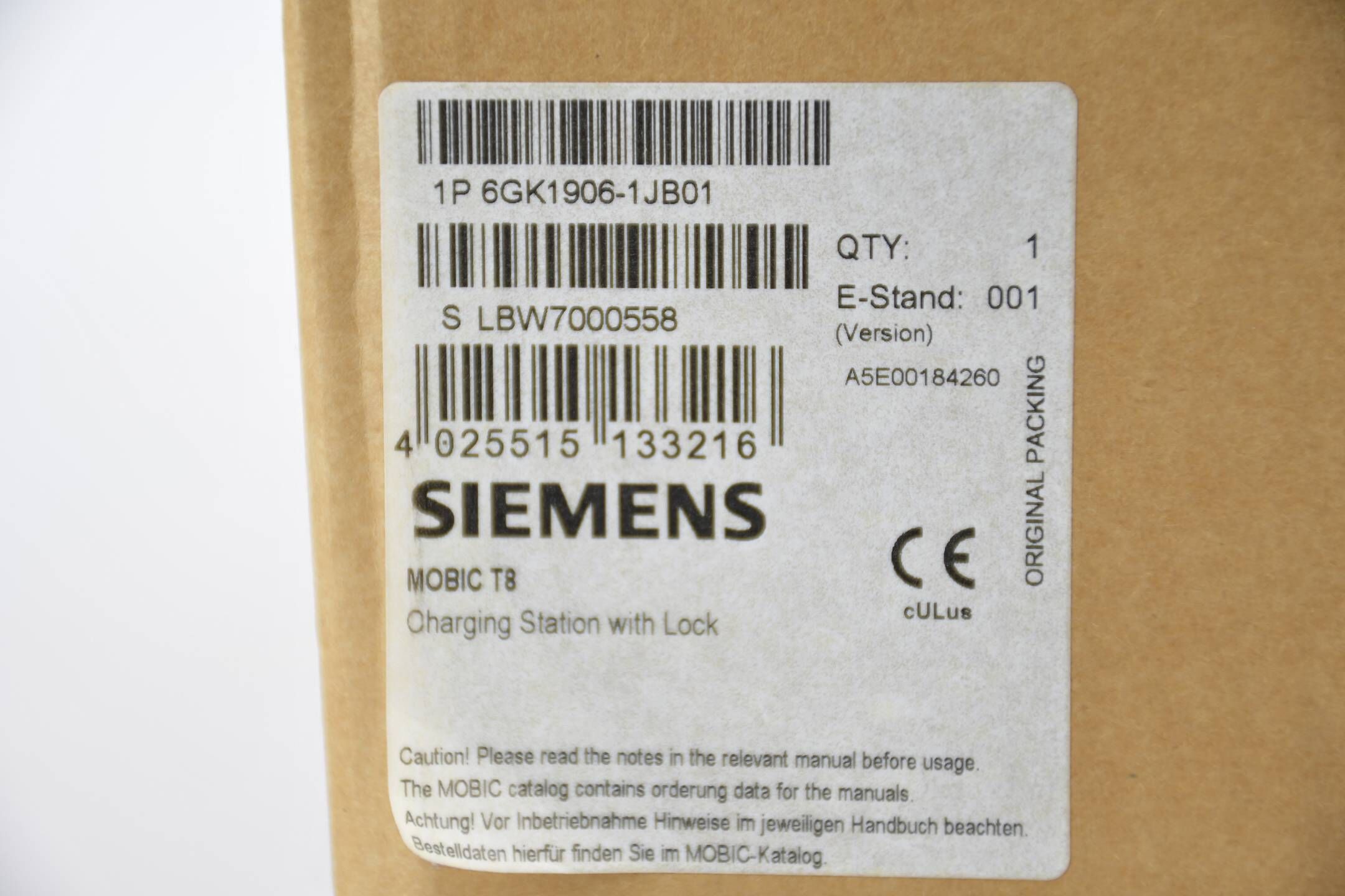 Siemens simatic HMI Mobic Ladestation für T8 6GK1906-1JB01 ( 6GK1 906-1JB01 ) E1