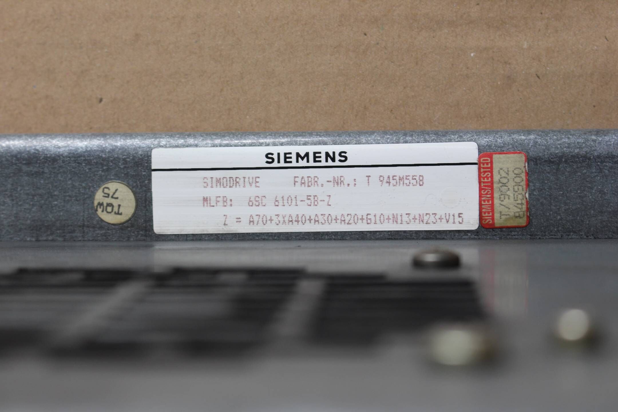 Siemens simodrive Rack 6SC6101-5B-Z ( 6SC 6101-5B-Z ) 