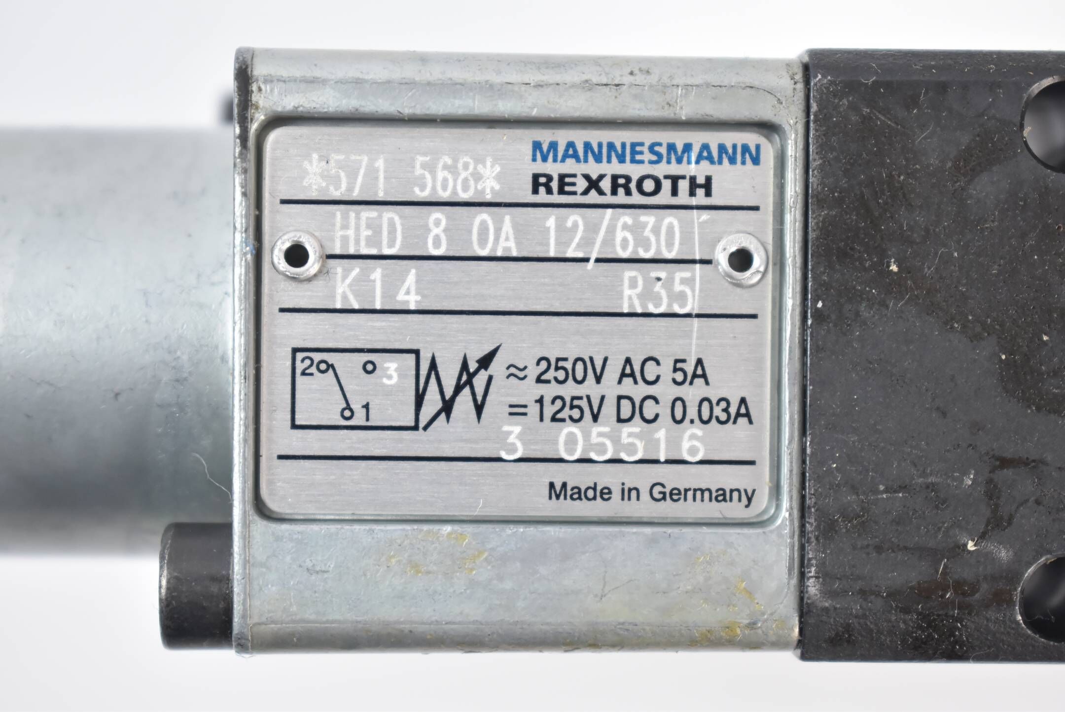 Mannesmann Rexroth Druckschalter HED 8 0A 12/630 K14 ( HED8OA12/630K14 )