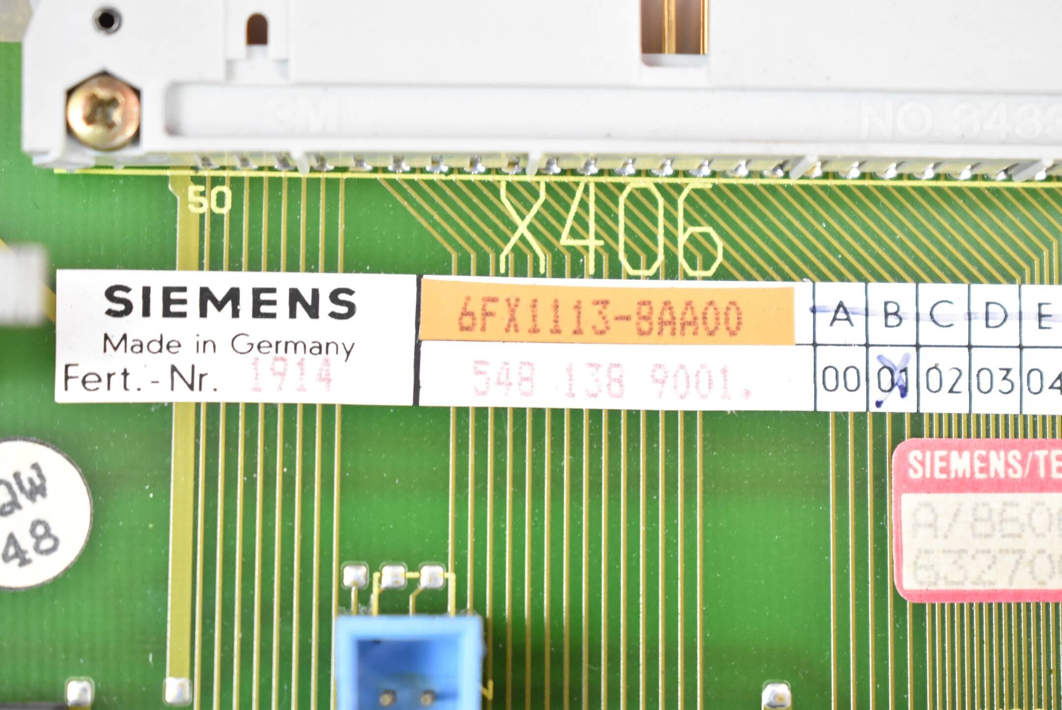 Siemens Sinumerik Sprint 8 M Bedientafel 6FX1113-8AA00 ( 6FX1 113-8AA00 )