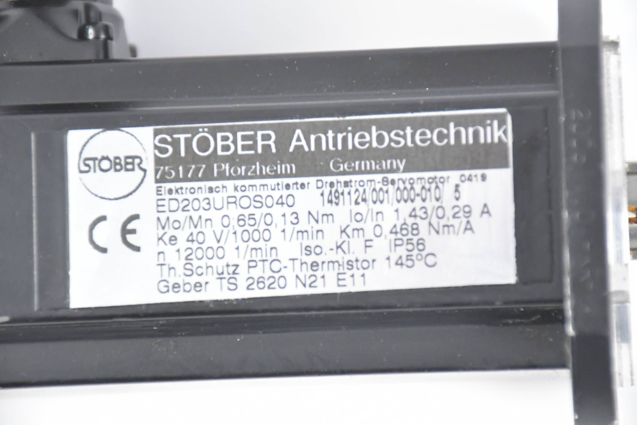 Stöber Servomotor ED203UROS040 ( 1491124/001/000-010 )