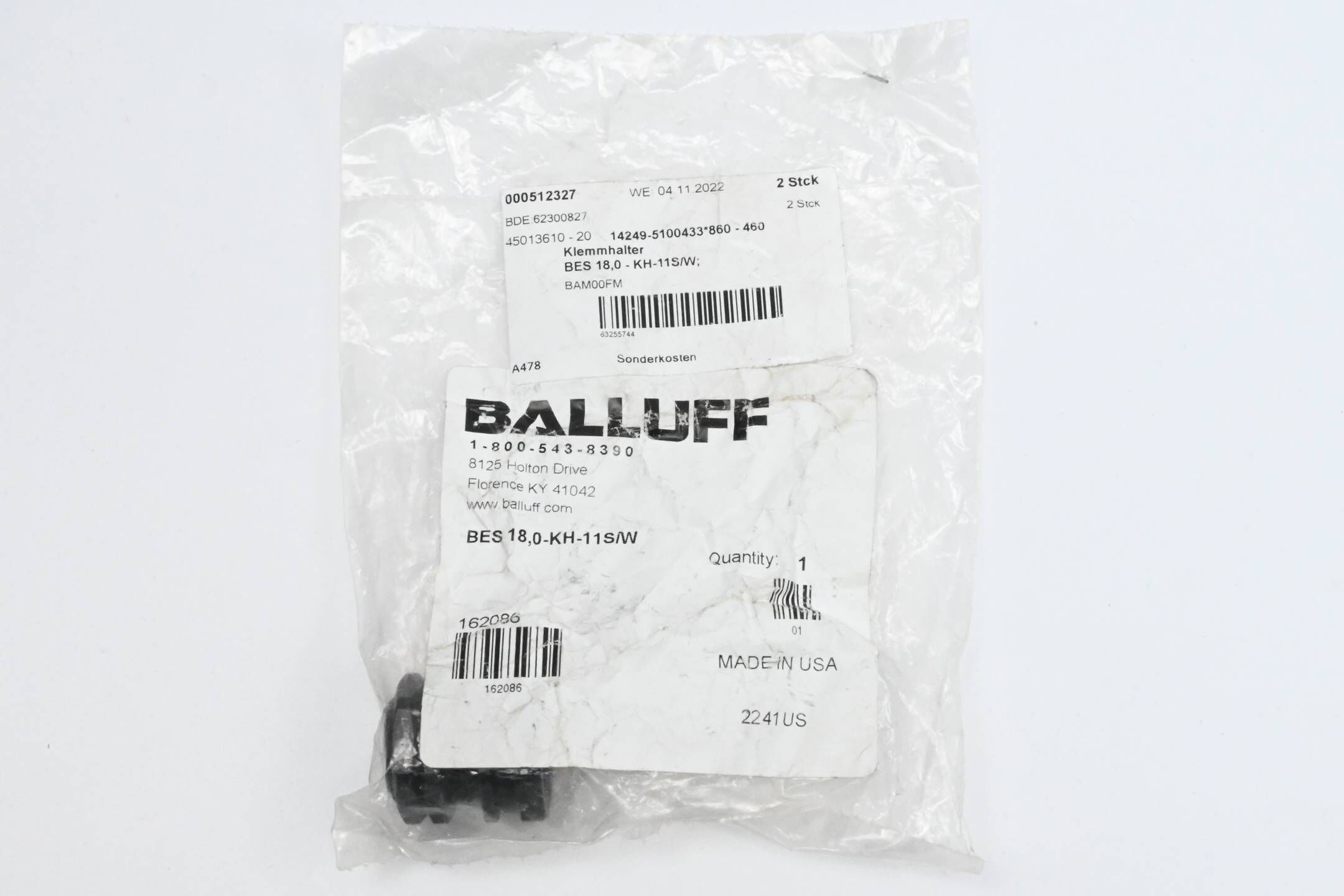 Balluff BAM00FM Klemmhalter mit Festanschlag ( 162086 )