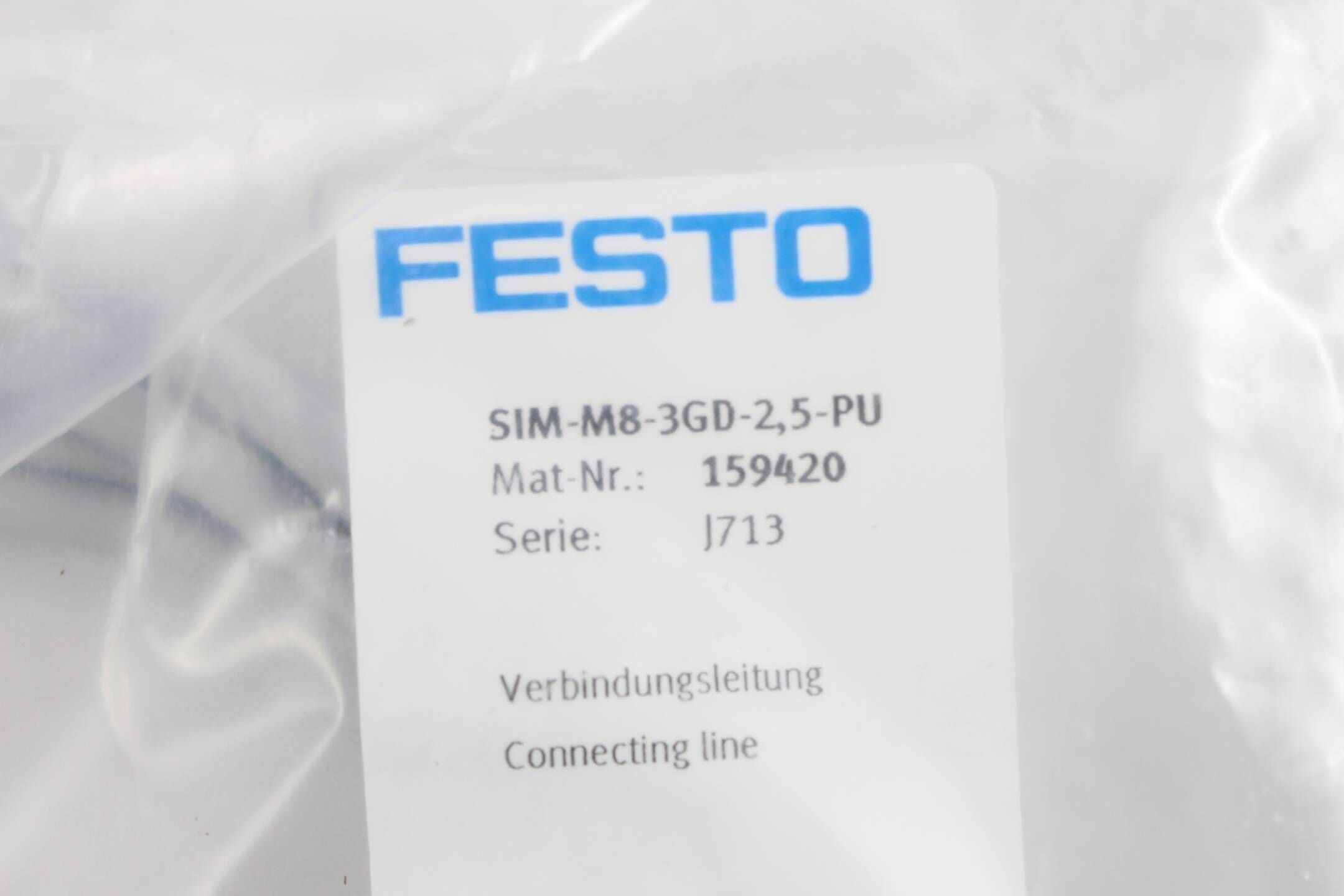 Festo Sender SOEG-S-Q30-S-L ( 165353 ) inkl. SIM-M8-3GD-2,5-PU ( 159420 )