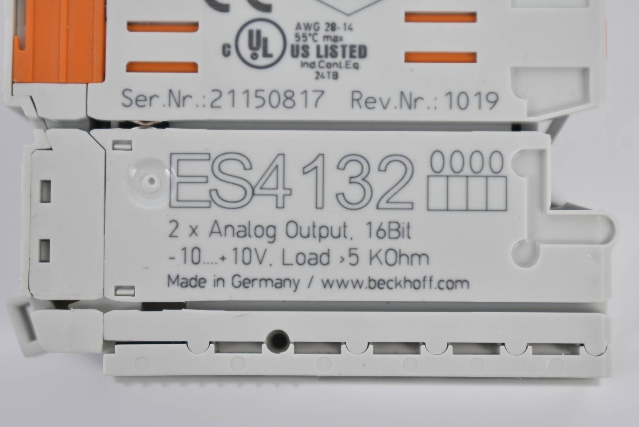 Beckhoff EtherCAT-Klemme 2-Kanal-Analog-Ausgang 10 V 16 Bit ES4132 ( ES 4132 )