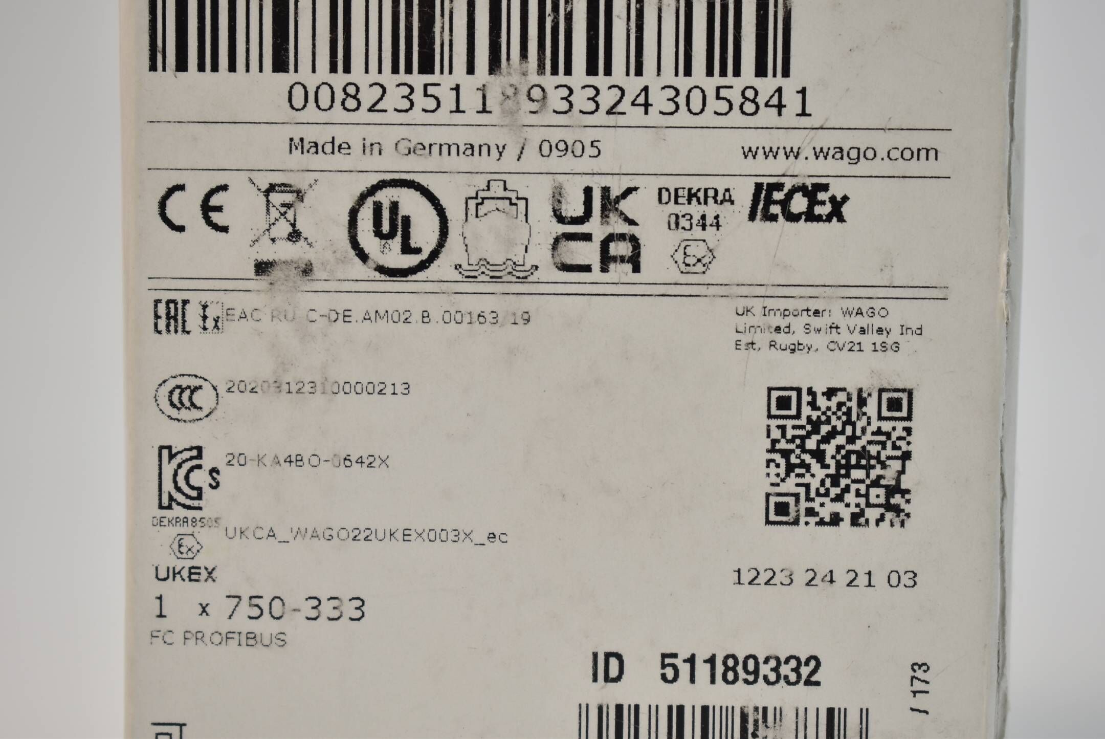 Wago Feldbuskoppler Profibus DP 750-333 ( 2.Generation, 12MBd )